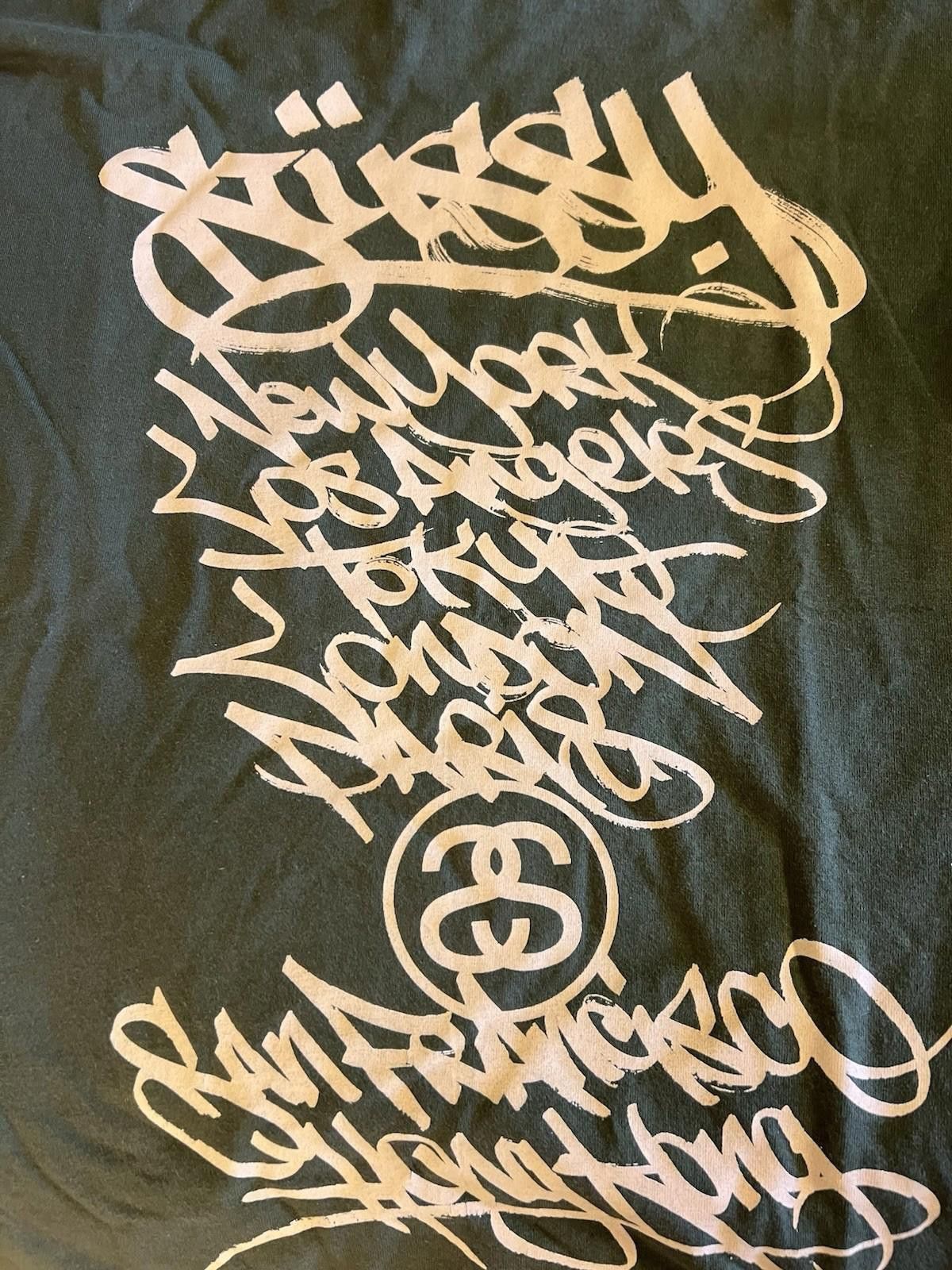 2006 Stussy X Ease World Tour Graffiti Script T-shirt Brown 