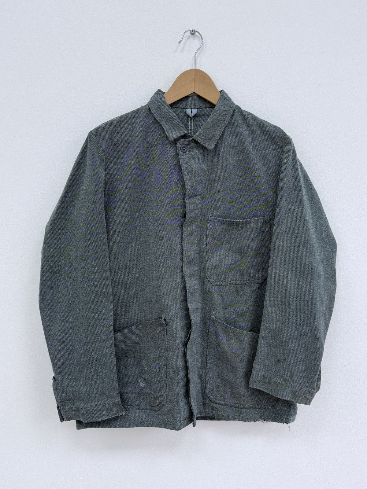 Le Laboureur Vintage 70s Swiss Distressed Chore Work Jacket Size US M / EU 48-50 / 2 - 1 Thumbnail