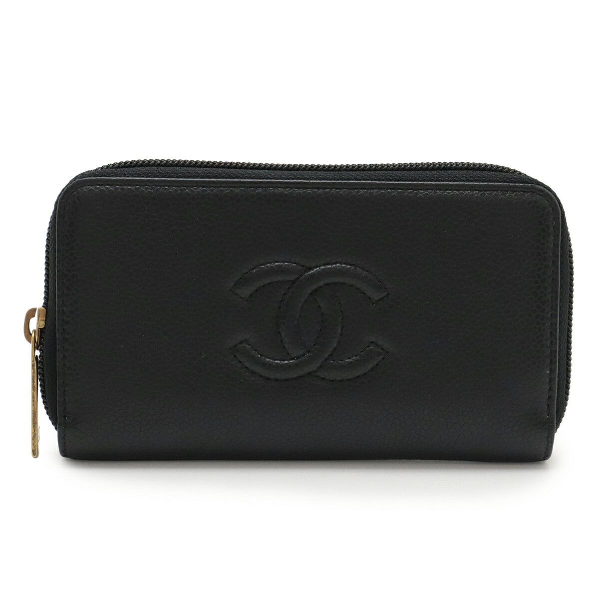Chanel Chanel Chanel Coco Mark Caviar Leather Zip Wallet Leather Long Wallet DUTY FREE for USA Size ONE SIZE - 1 Thumbnail