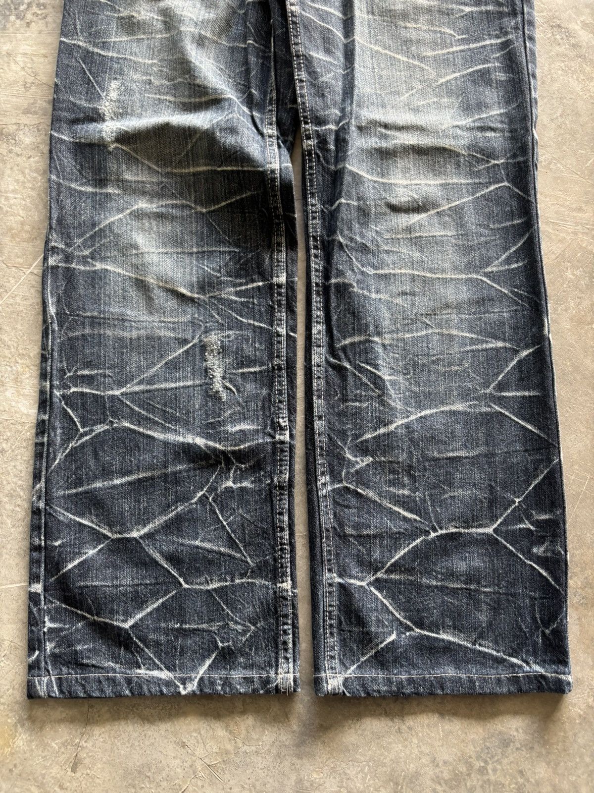 PPFM CRAZY DOUBLE WAIST NYLAUS PUNK GRUNGE SICK FADED CLAW WASHED Size US 32 / EU 48 - 10 Thumbnail