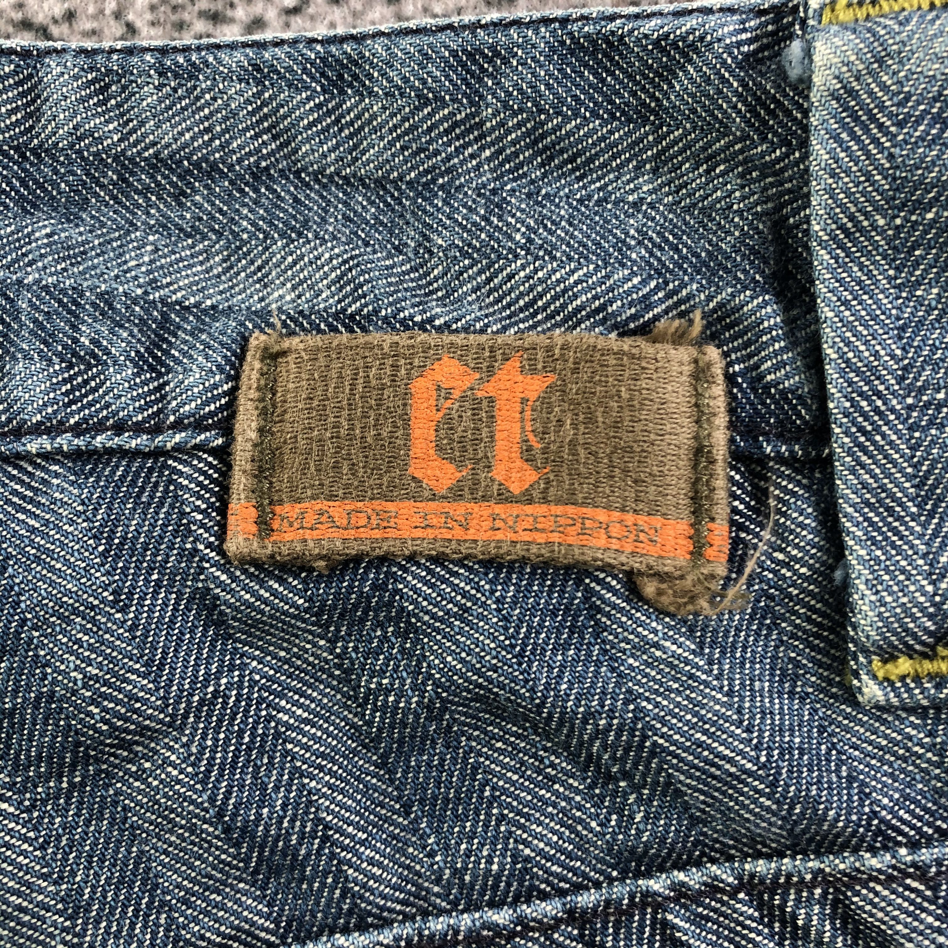 Japanese Brand ET Boite Herringbone Flared Jeans KJ2152 Size 30" / US 8 / IT 44 - 5 Thumbnail