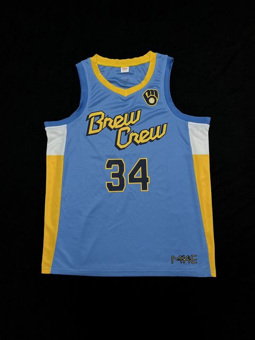 MLB Rare MLB Milwaukee Brewers Giannis Basketball Jersey Medium, Grailed  in 2023