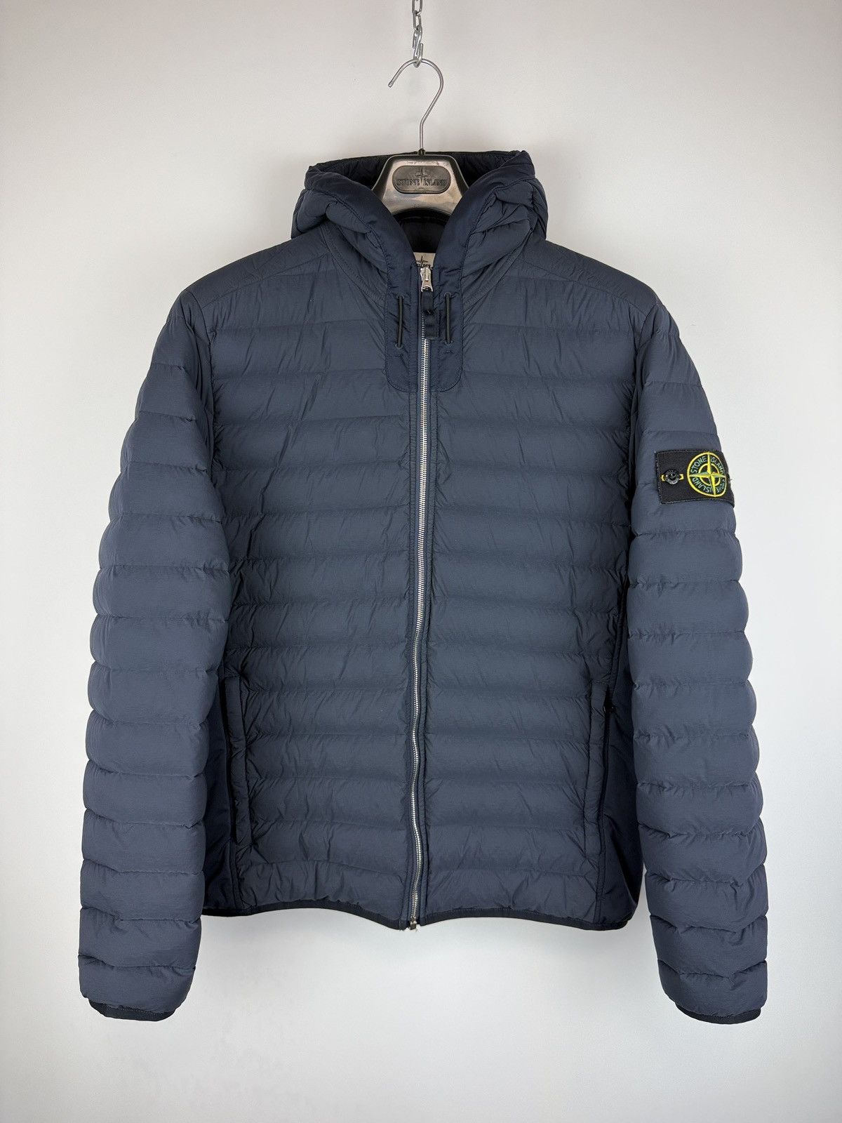 Stone Island Blue Stone Island Loom Woven Down Chambers Stretch 
