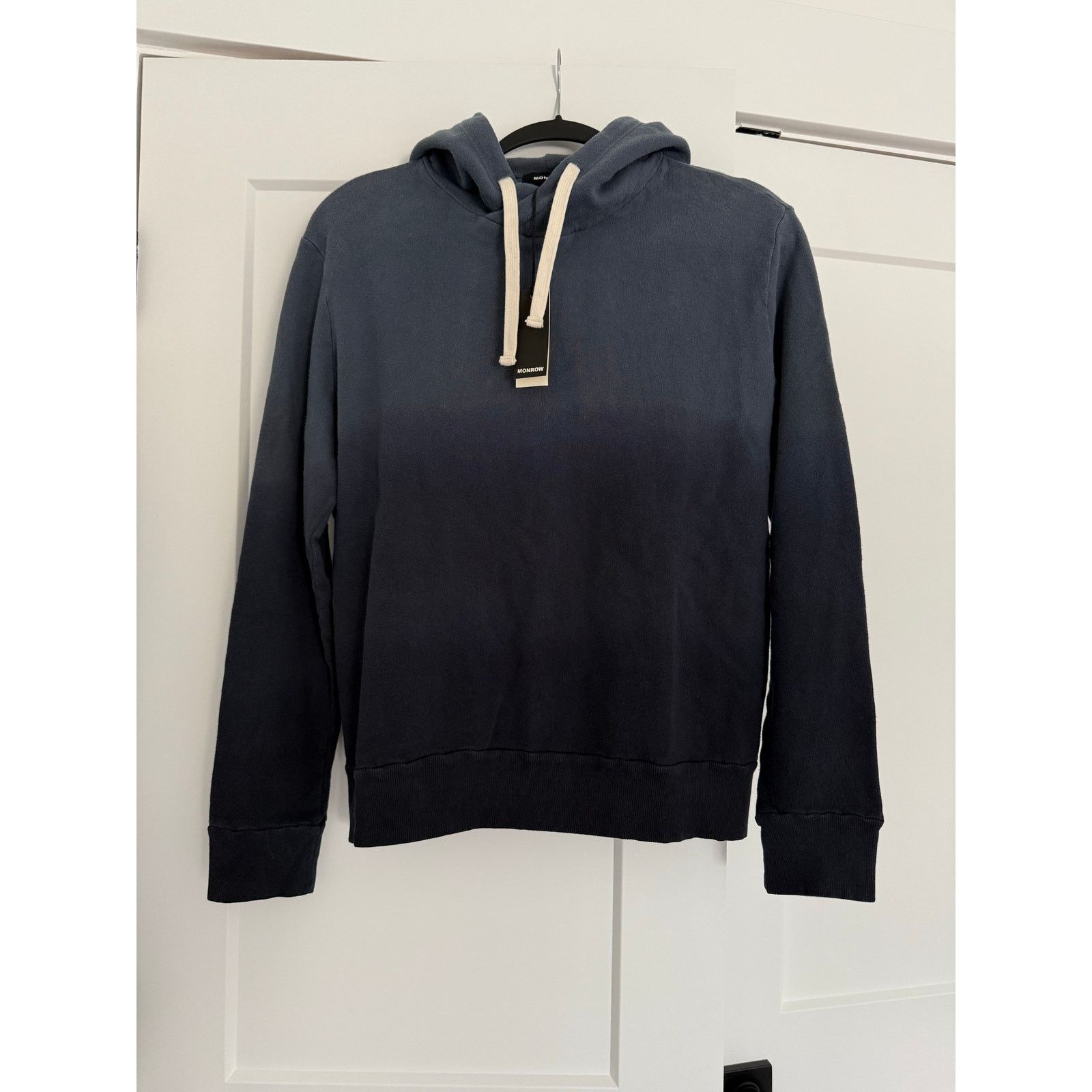 MONROW $143 New Monrow Men’s Blue Steel Ombré Terry Hoodie - Small Size US S / EU 44-46 / 1 - 2 Thumbnail