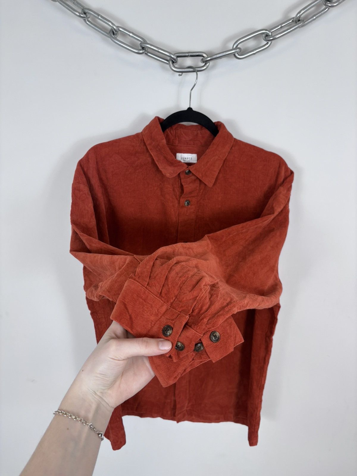 Japanese Brand Junred Tokyo Japan Men’s Corduroy Velvet Long Sleeve Shirt Size US M / EU 48-50 / 2 - 8 Thumbnail