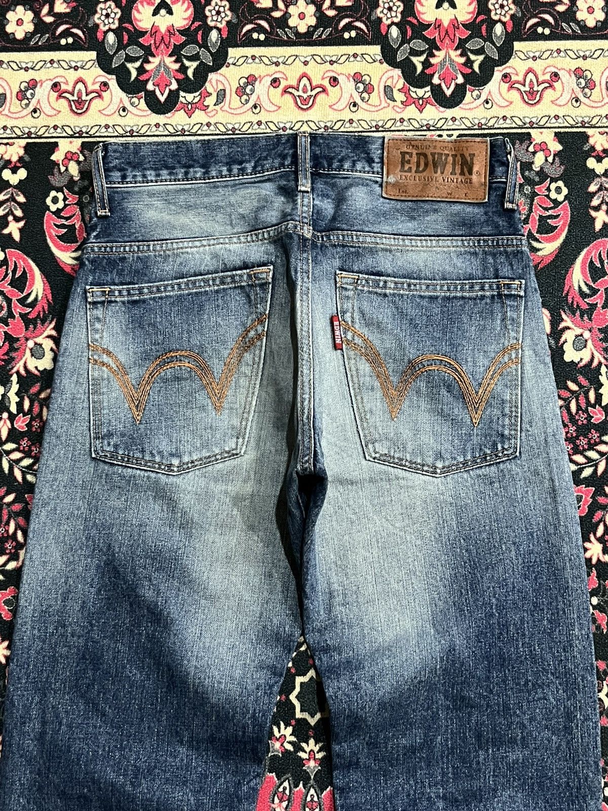 Edwin Edwin Exclusive Vintage Blue Faded Washed Distressed Jeans Size US 29 - 7 Thumbnail