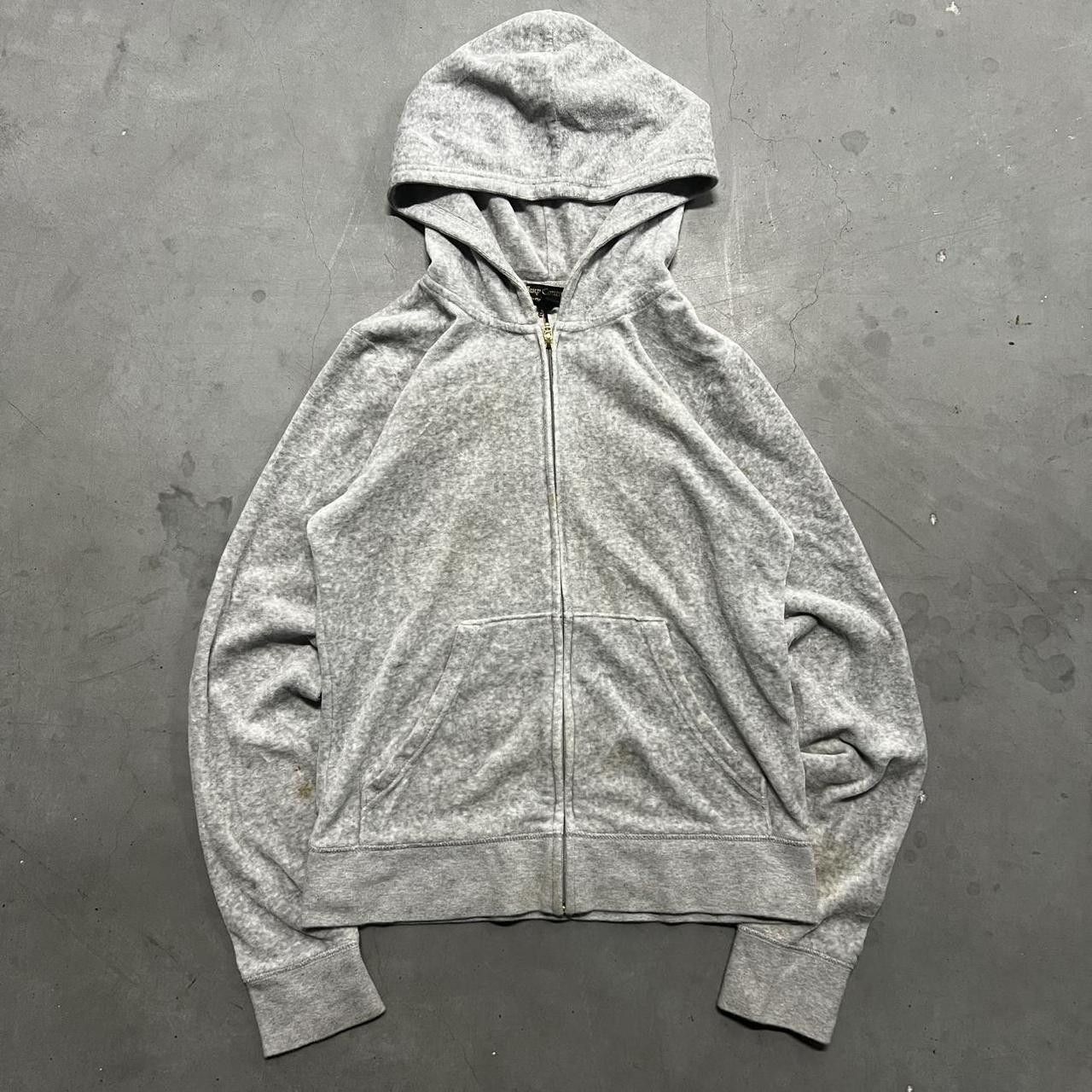 Juicy Couture Jeans × Vintage Vintage Y2K Juicy Couture Flowers Grey Zipup Hoodie! Size US M / EU 48-50 / 2 - 1 Thumbnail