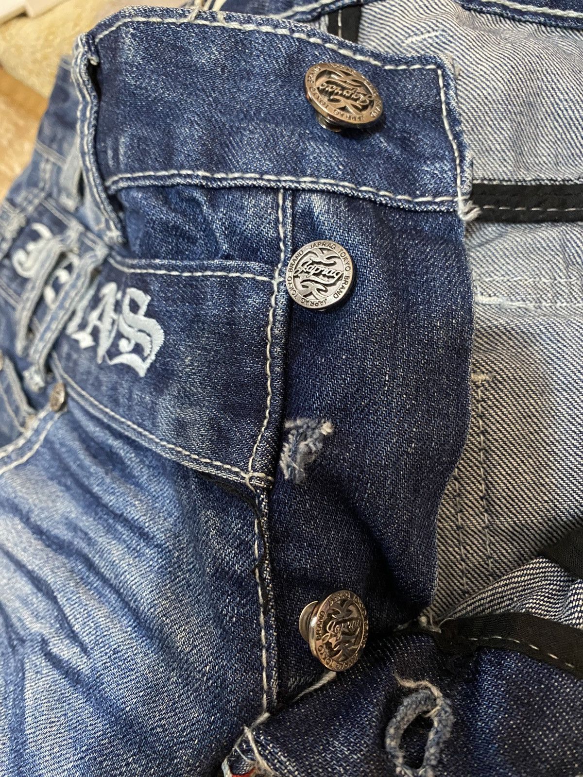 Japanese Brand JAPRAG JP1160 Japan Okishana Samoki Denim Blue Mens Jeans Size US 29 - 11 Thumbnail