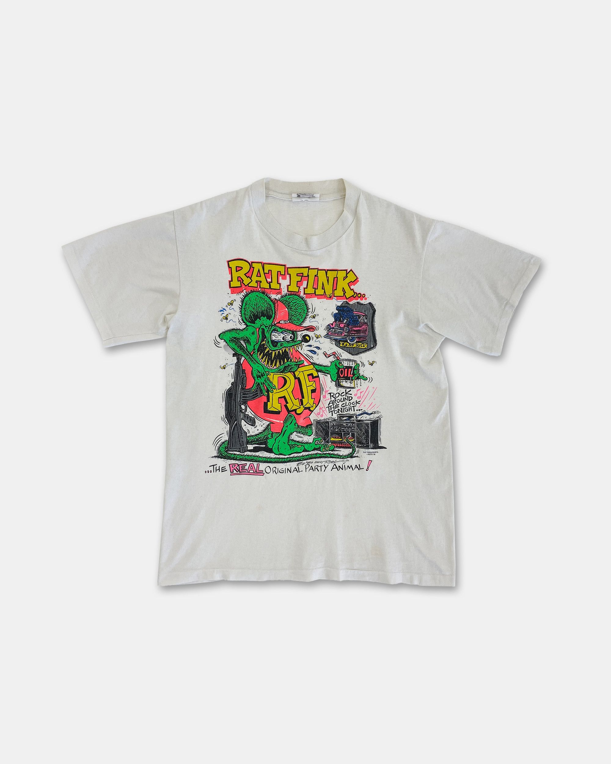 Vintage 1990 Rat Fink Ed Roth Single Stitch T-Shirt Size US M / EU 48-50 / 2 - 3 Thumbnail