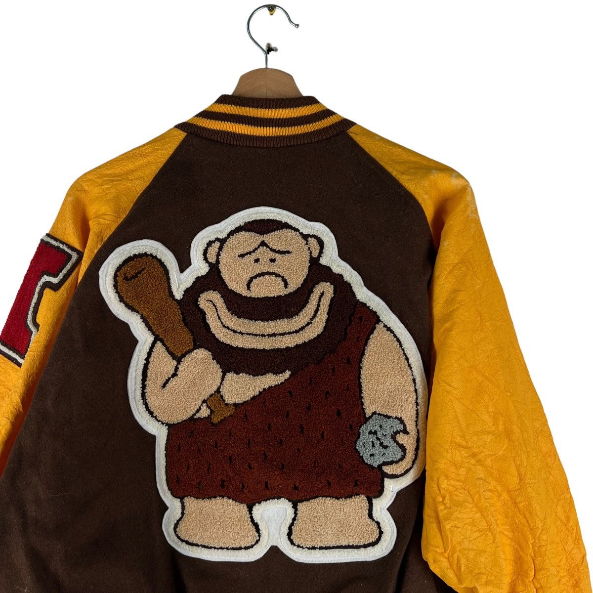 Hysteric Glamour 🔥VINTAGE BOMBER JACKET LEATHER HANDLING BIG LOGO CARTOON Size US M / EU 48-50 / 2 - 6 Thumbnail