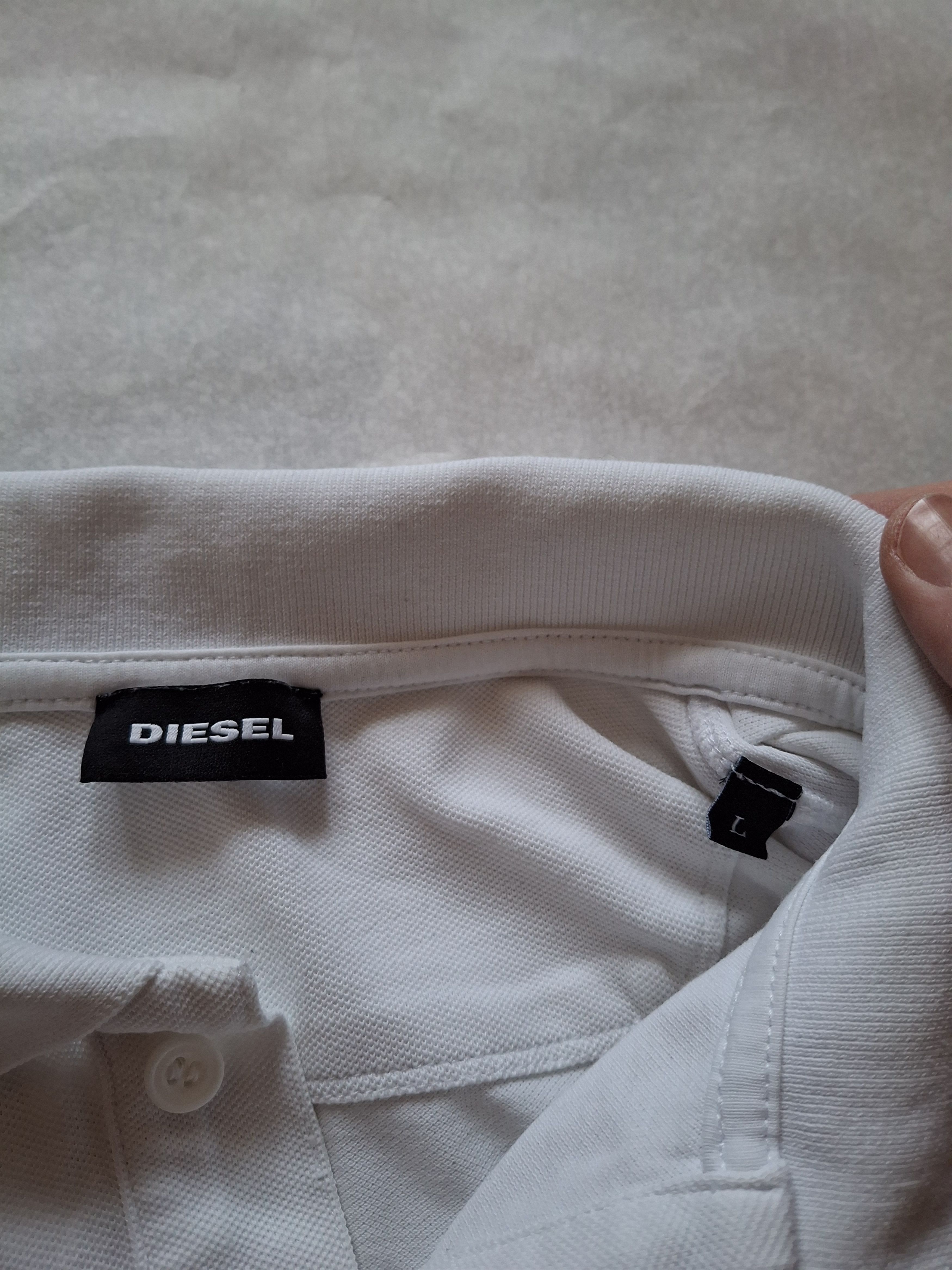 Diesel × Vintage White Long Sleeve Polo Shirt with Diesel Vintage Logo Size US L / EU 52-54 / 3 - 3 Thumbnail
