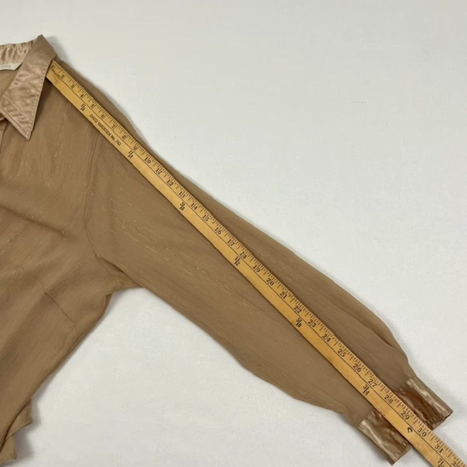 Marks & Spencer Marks & Spencer Set W/ Shirt & Tank Top Women UK 22 Gold Shimmer Statement Sheer Shirt Size 3XL / US 20-22 - 5 Thumbnail