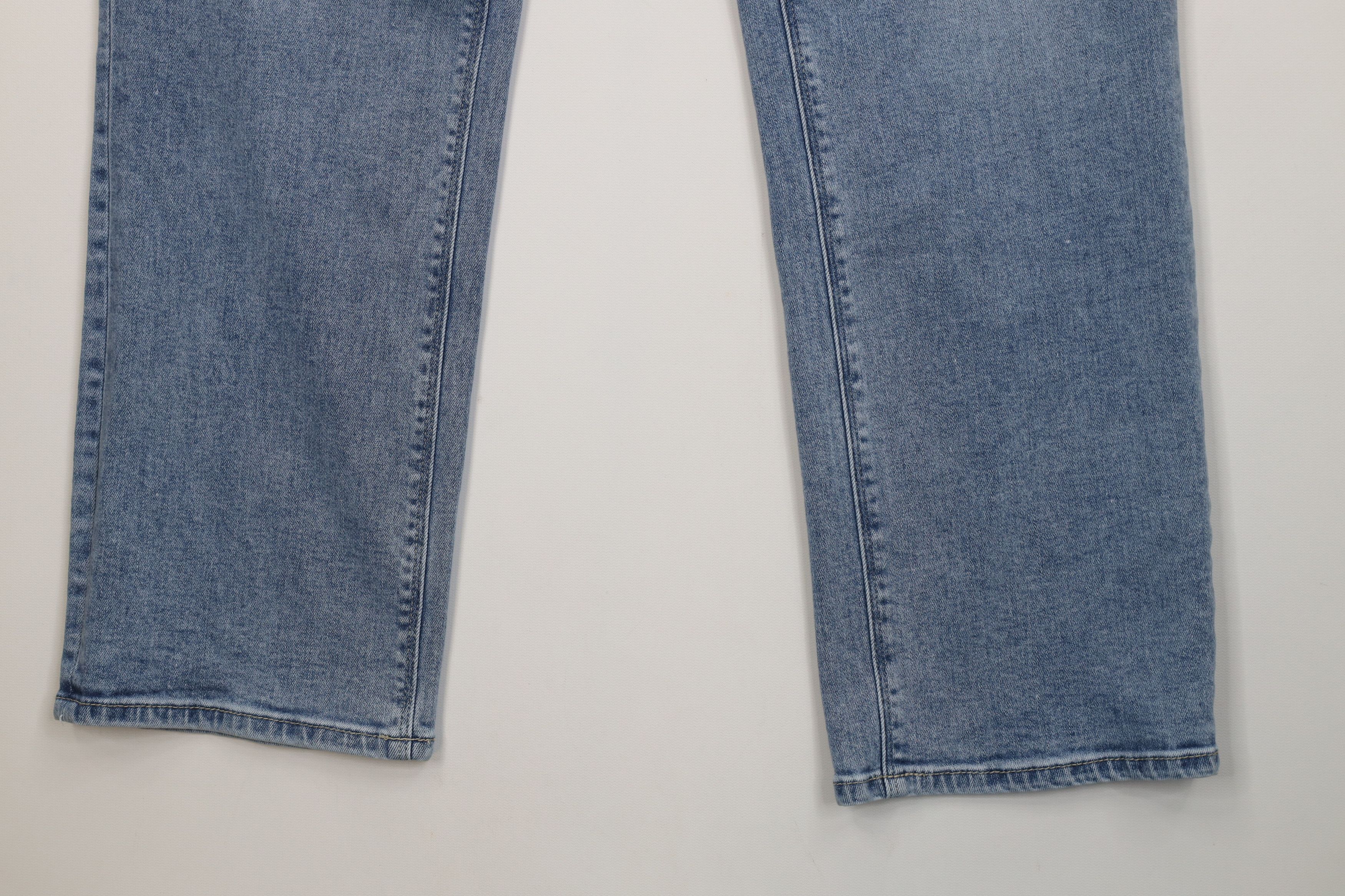 Vintage Hudson Jeans Faded Stretch Straight Leg Denim Jeans Icy Blue Size 34" / US 12 / IT 48 - 4 Thumbnail
