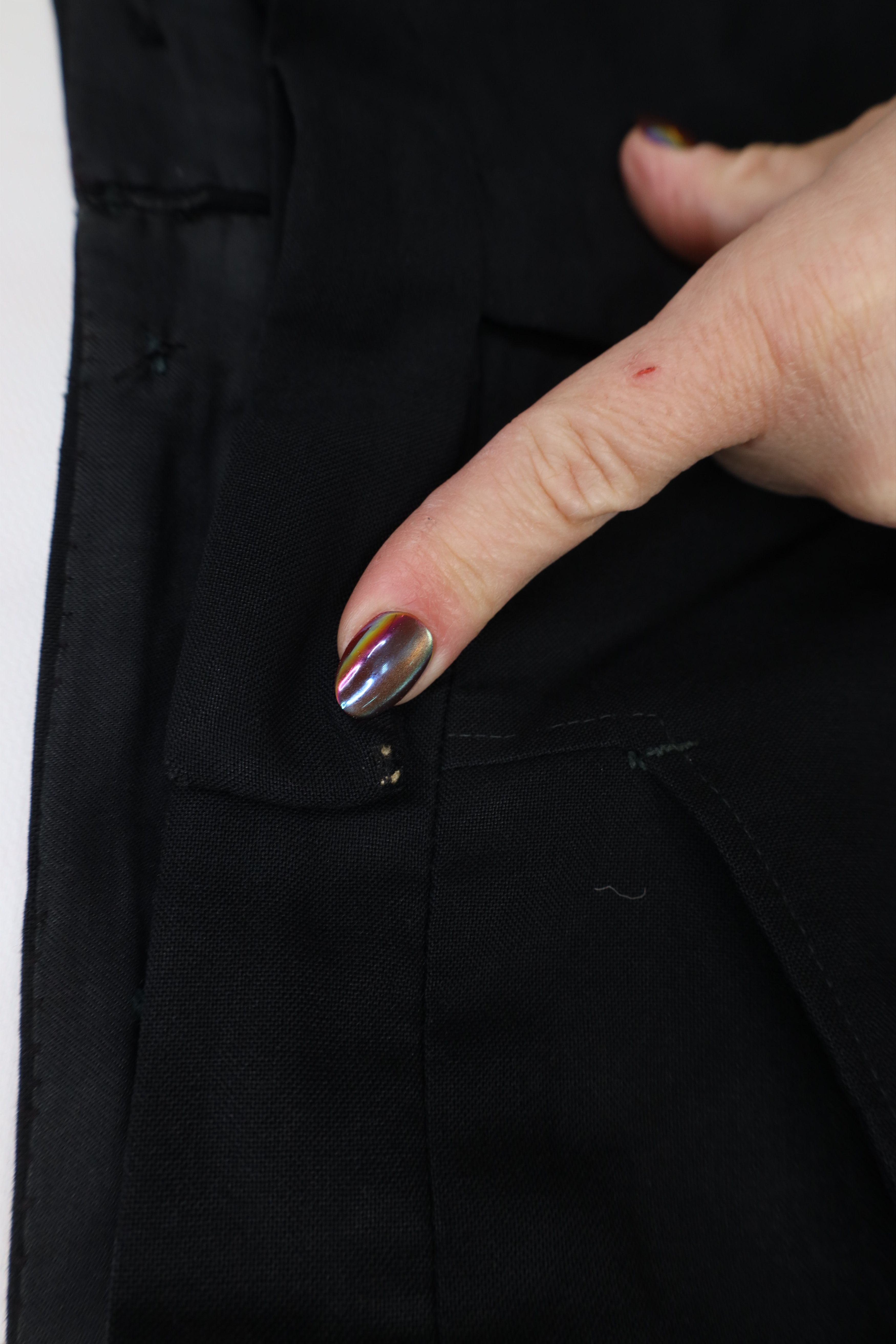 Vintage Vintage 50s 60s Flared Rayon Gabardine Wool Tuxedo Pants USA Size US 34 / EU 50 - 7 Thumbnail