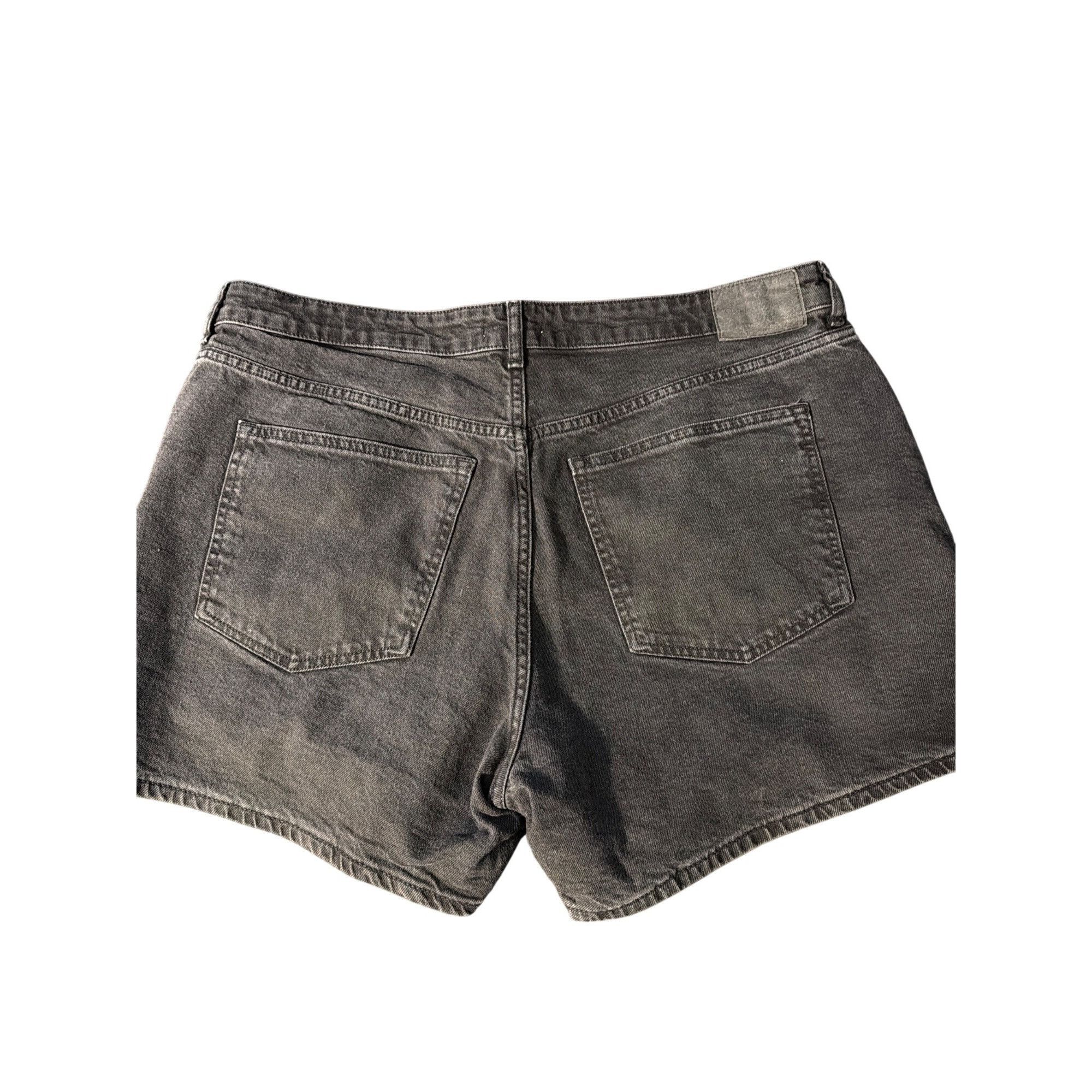 H&M H&M High Waisted Black Denim Shorts Pockets Zip Fly Plus Siz Size 38" / US 16 / IT 52 - 3 Thumbnail