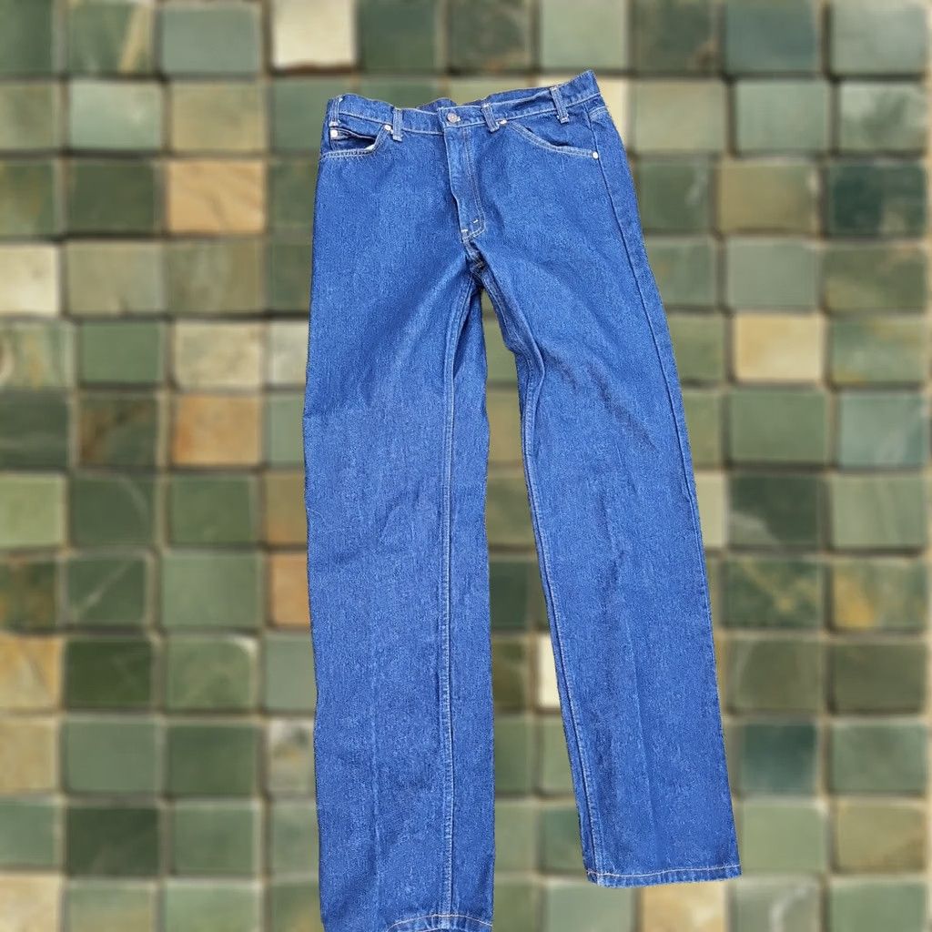 Levi's VINTAGE Levi's 505 Jeans Mens Regular Dark Blue 36x34 USA 90s Straight Denim 5-Pocket Belt Zip Front CasuaL Size US 36 / EU 52 - 1 Thumbnail