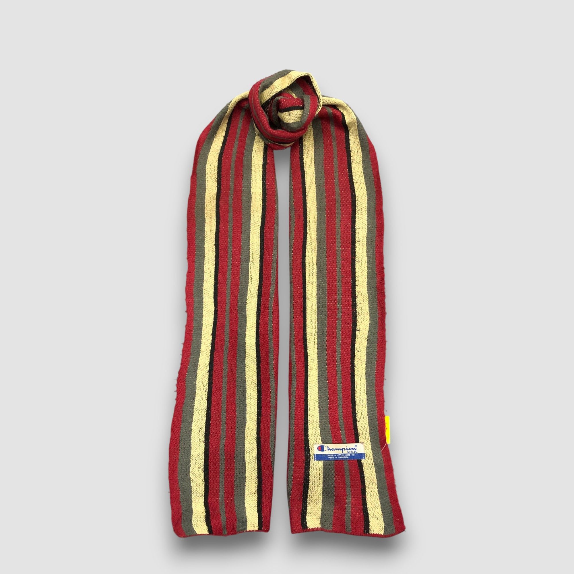 Champion Vintage Champion Scarf Muffler Knit Wool Ribbed Knit Scarves Size ONE SIZE - 1 Thumbnail