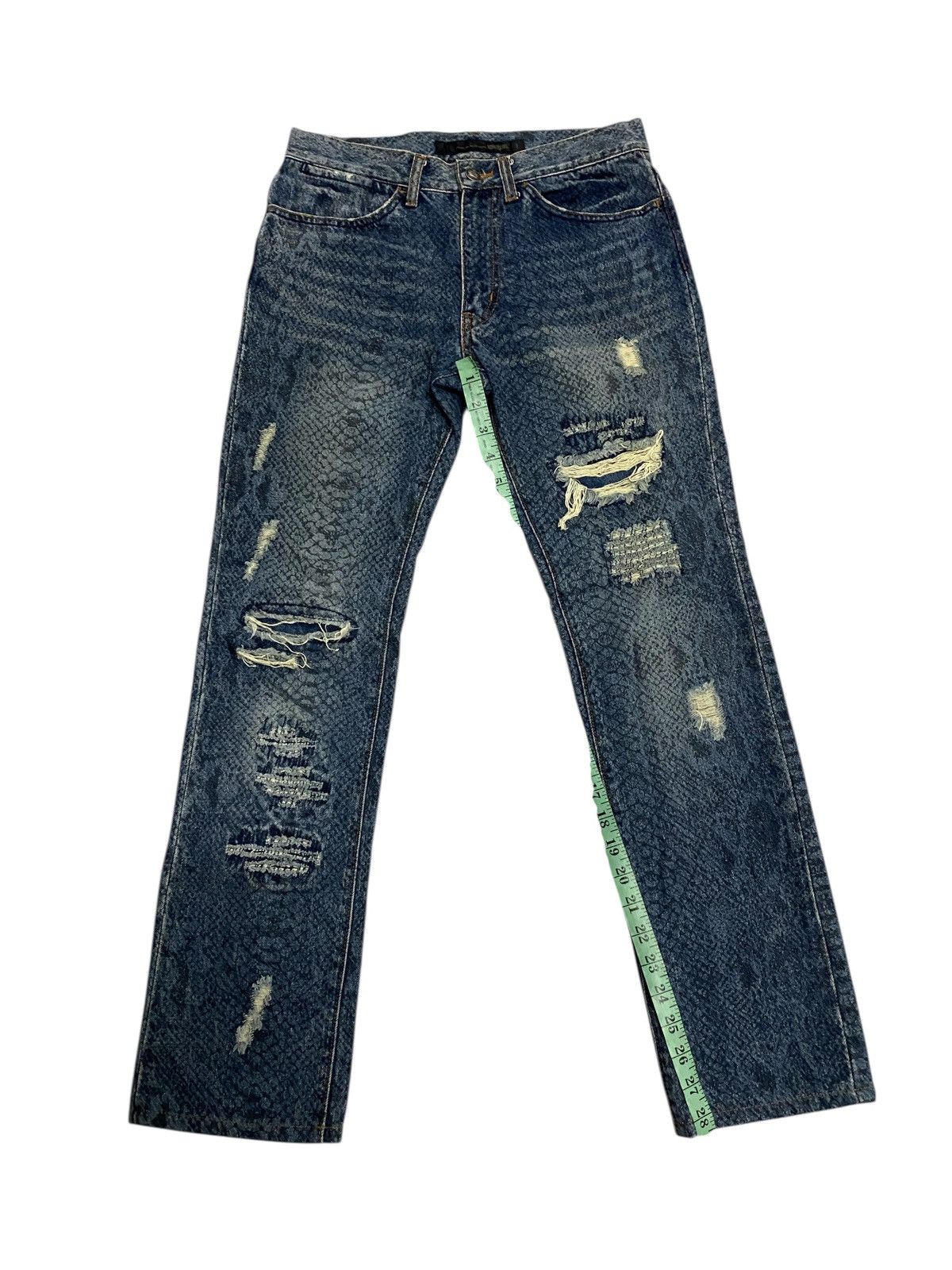 Schlussel Schlussel Snake Design Japanese Denim Jeans Size US 30 / EU 46 - 12 Thumbnail