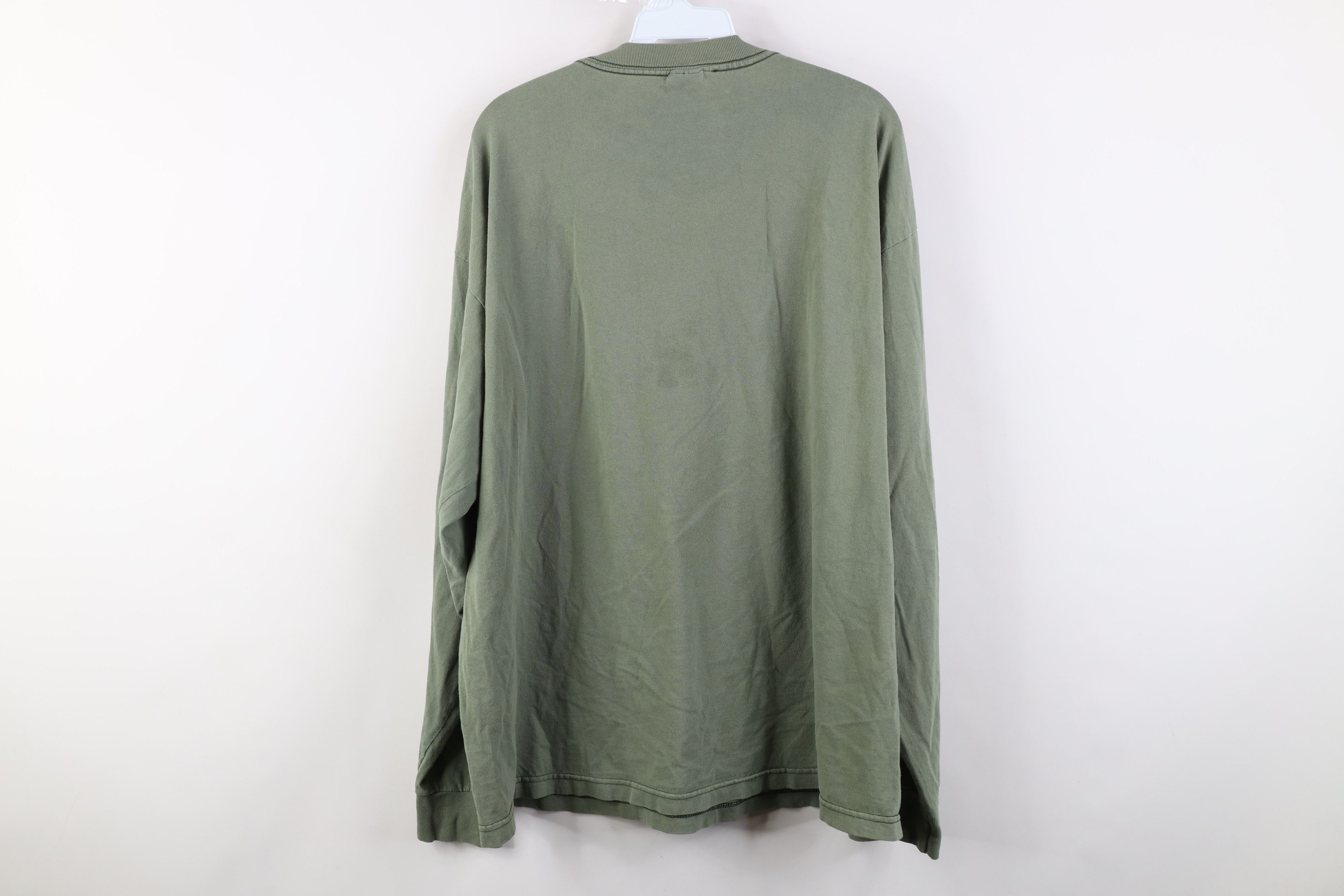 Vintage Vintage 90s Lion EE Long Sleeve T-Shirt Green Cotton Size US XL / EU 56 / 4 - 14 Thumbnail