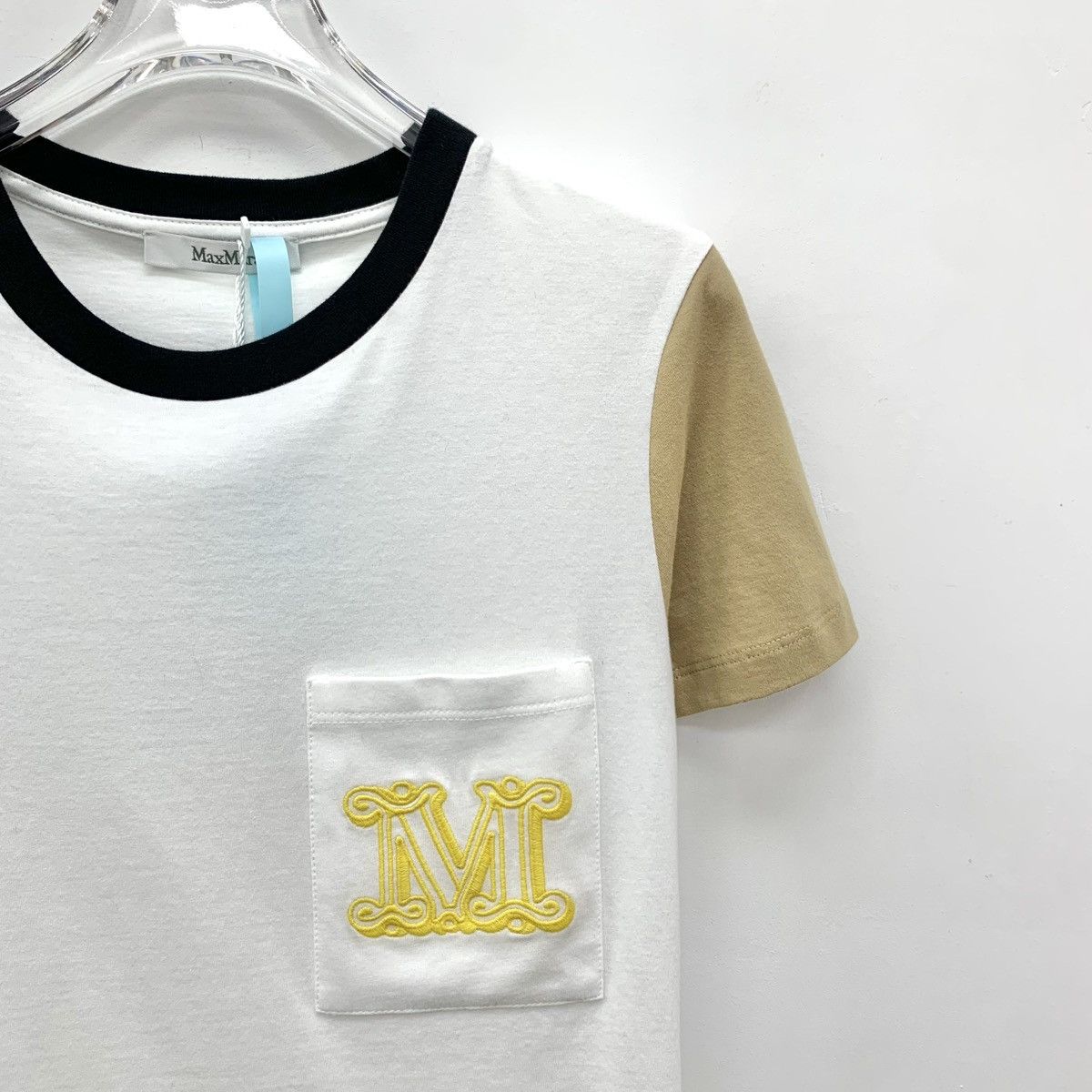 Max Mara Max Mara White Pocket Logo Short Sleeve T-Shirt K26WX Size XS / US 0-2 / IT 36-38 - 3 Thumbnail