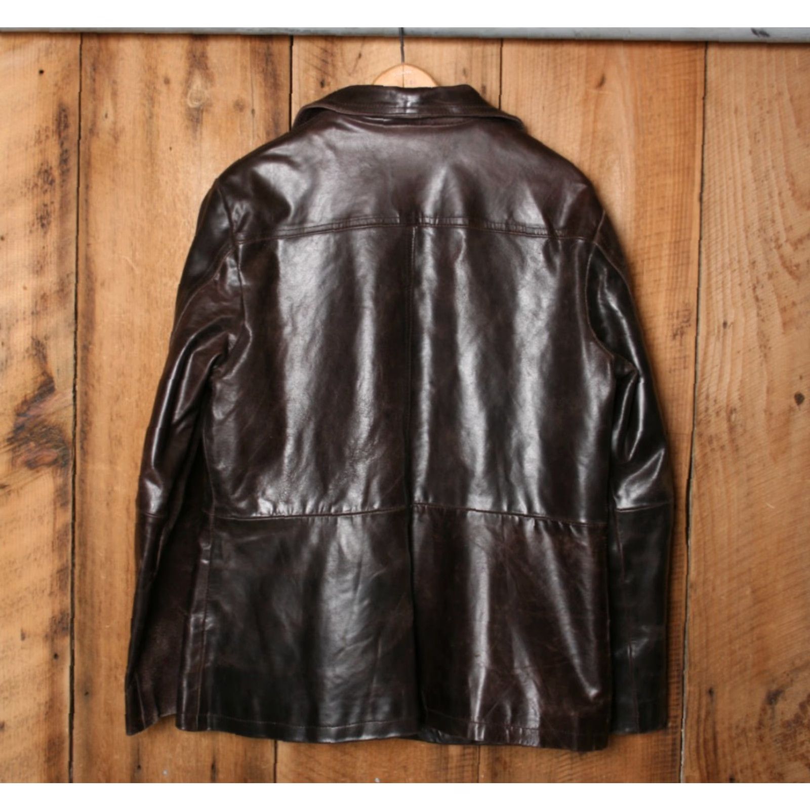 Vintage VINTAGE Maxima by WILSONS Stiff Brown Leather Car Coat Women's XXL XL Size XL / US 12-14 / IT 48-50 - 6 Thumbnail