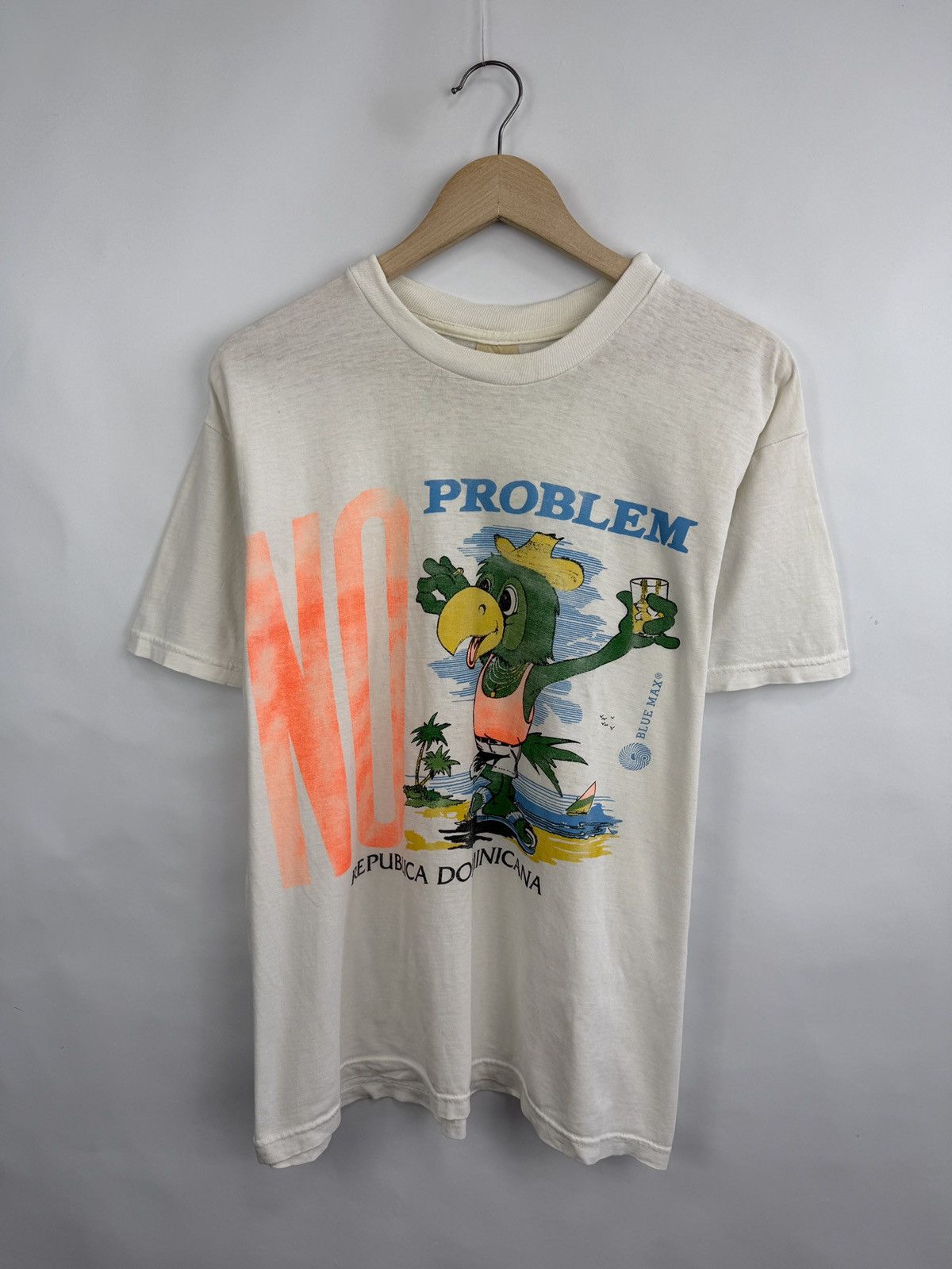 Vintage 🇩🇴 Vintage 80s No Problem Republica Dominicana Asymmetric tee Size US M / EU 48-50 / 2 - 3 Thumbnail