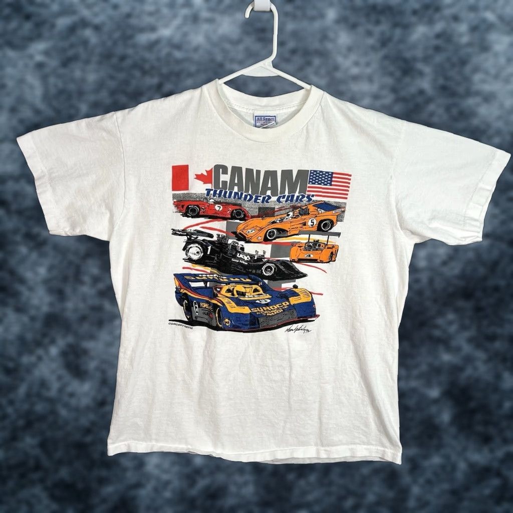 Vintage VINTAGE 90s Porsche McLaren Racing Graphic Tee Adult XL White Mens Size US XL / EU 56 / 4 - 1 Thumbnail