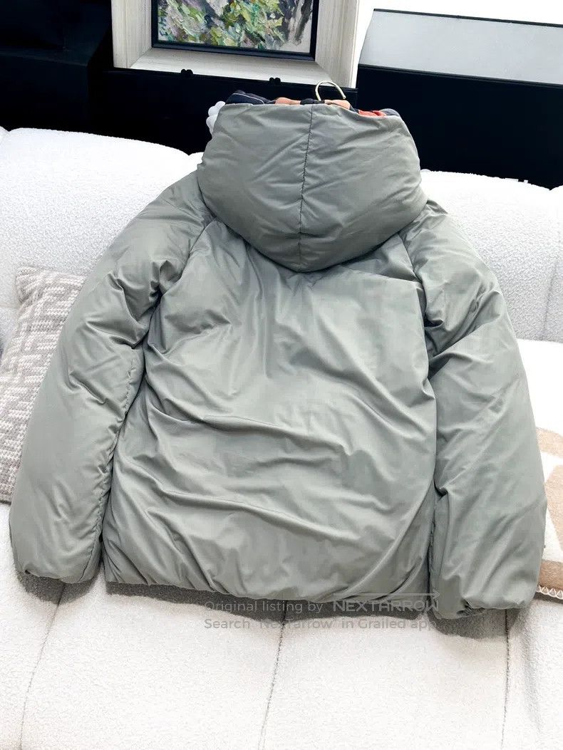 Hermes Hermes Olive Green Colorful Silk Lined Ski Down Jacket Size XS / US 0-2 / IT 36-38 - 3 Thumbnail