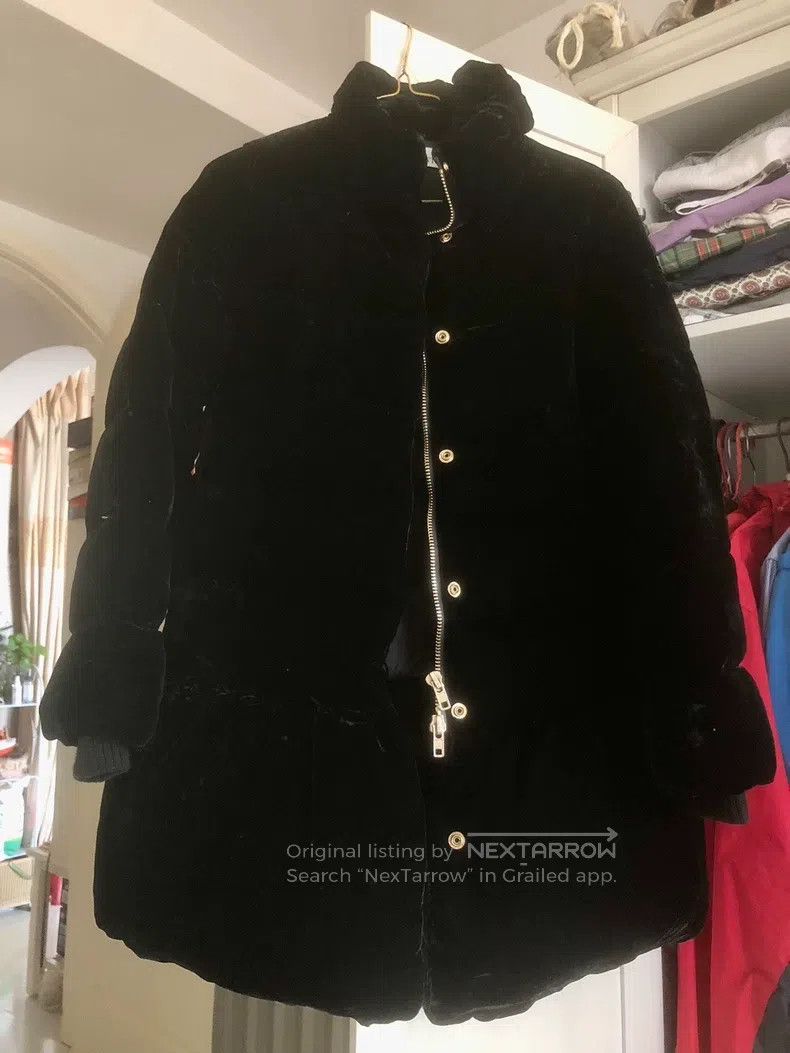Valentino Velvet bow stand-up collar down jacket jacket