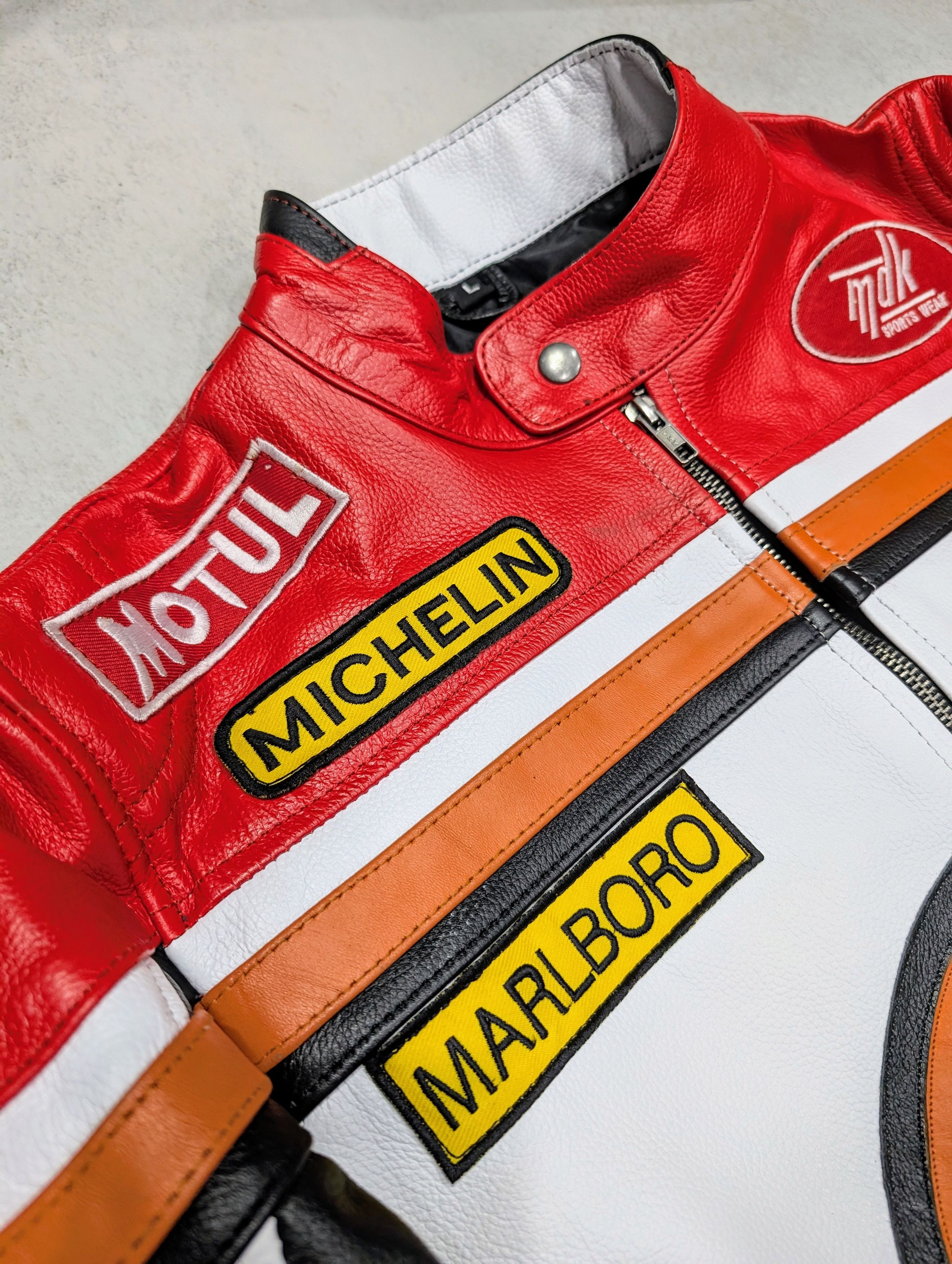 Vintage 🔥 LUCKY STRIKE 🔥 Leather Jacket Vintage Racing Size US M / EU 48-50 / 2 - 5 Thumbnail