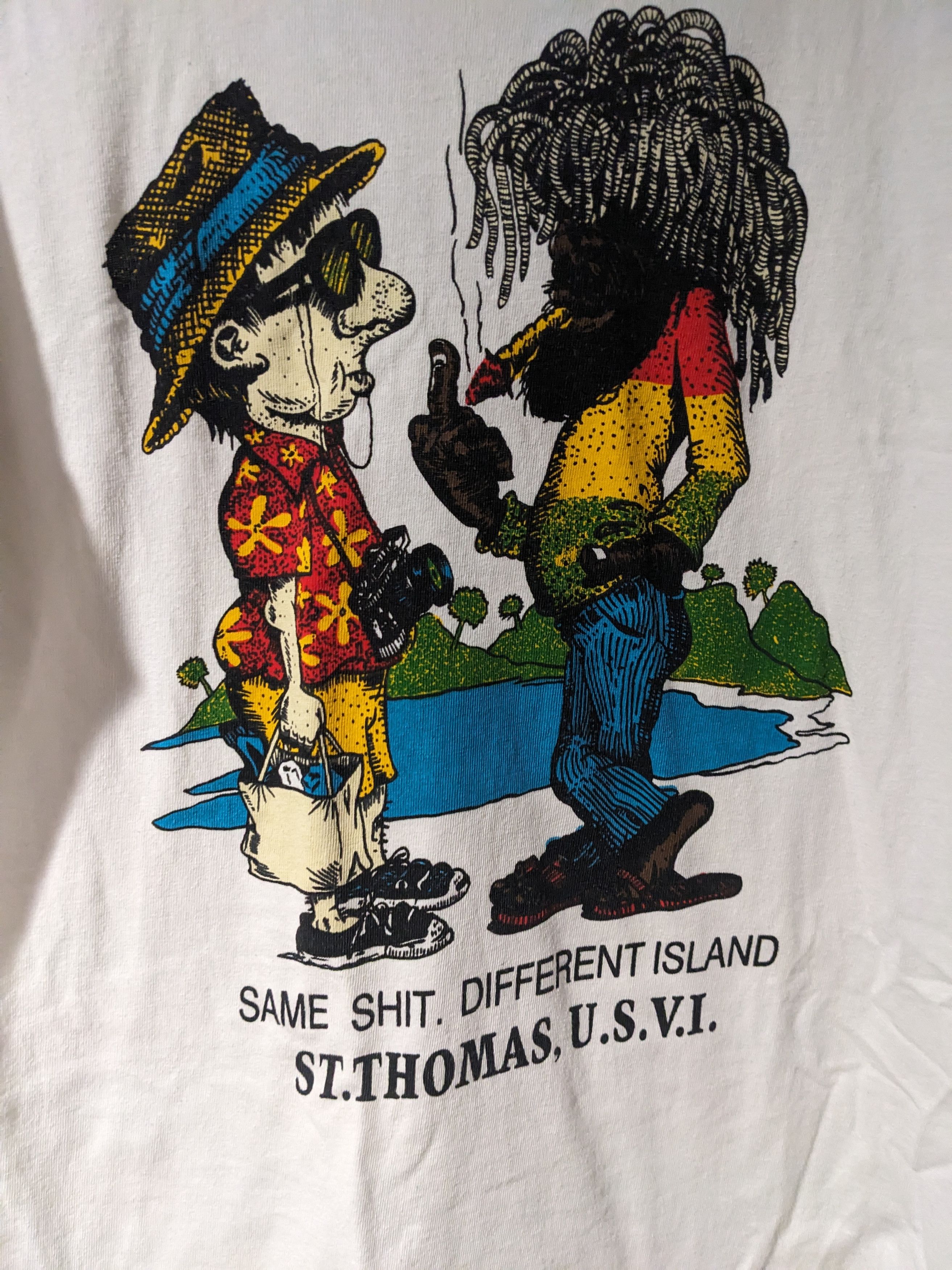 Vintage Vintage 90s St. Thomas U.S. V.I Same Different T-Shirt Size US M / EU 48-50 / 2 - 2 Thumbnail