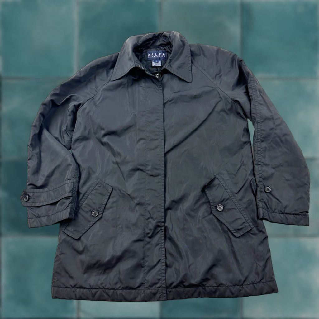 Ralph Lauren Ralph Lauren Rain Jacket Women’s Large Black Belted (Missing Belt) LRL Size L / US 10 / IT 46 - 1 Thumbnail