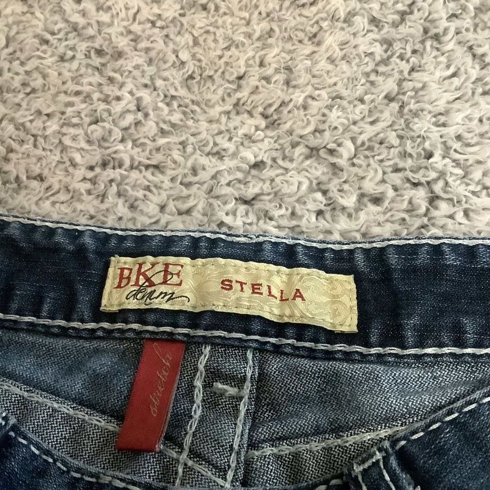 Vintage BKE Buckle Stella Jean Shorts Women 28 Blue Distressed Thick Stitch Stretch Denim Short Stella Size 28" / US 6 / IT 42 - 5 Thumbnail