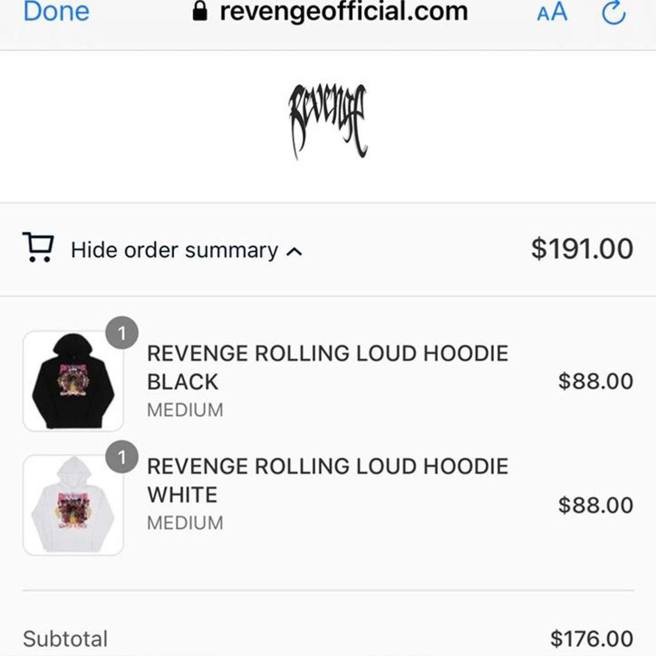 Revenge × Rolling Loud OFFERS‼️ 🌩️ REVENGE x Rolling Loud 🔥 Black Hoodie SIZE MEDIUM Size US M / EU 48-50 / 2 - 7 Thumbnail