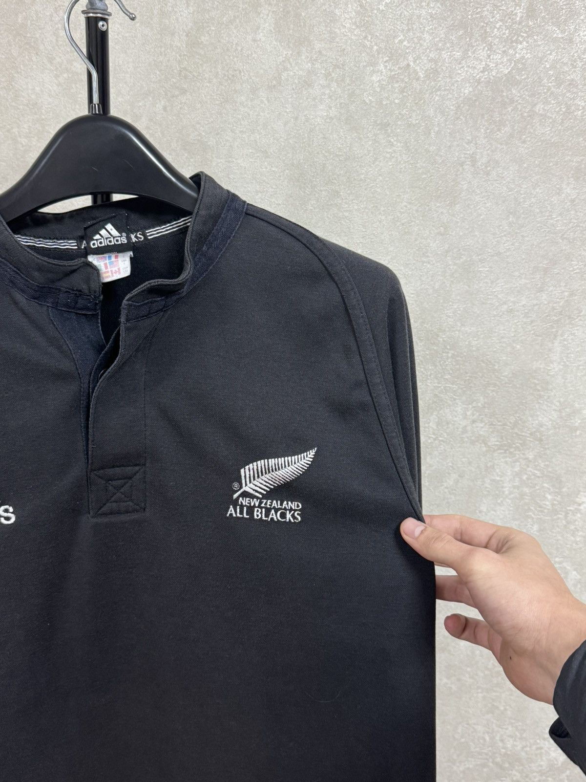 Adidas Rare Vintage Adidas New Zealand All Blacks Rugby Jersey Size US L / EU 52-54 / 3 - 4 Thumbnail