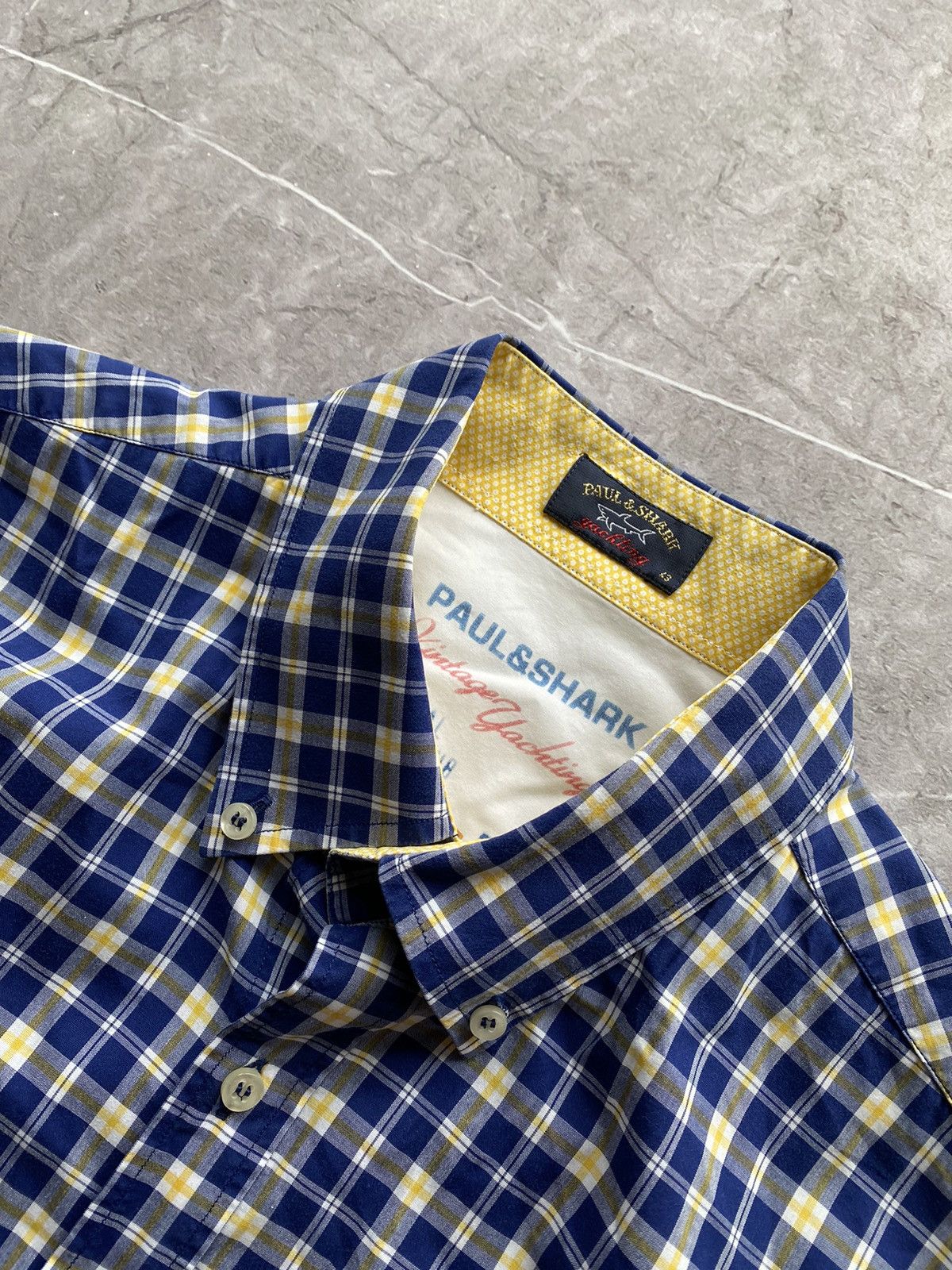 Paul & Shark Paul & Shark Vintage Yachting Royal Club Shirt Button Up Size US XL / EU 56 / 4 - 7 Thumbnail