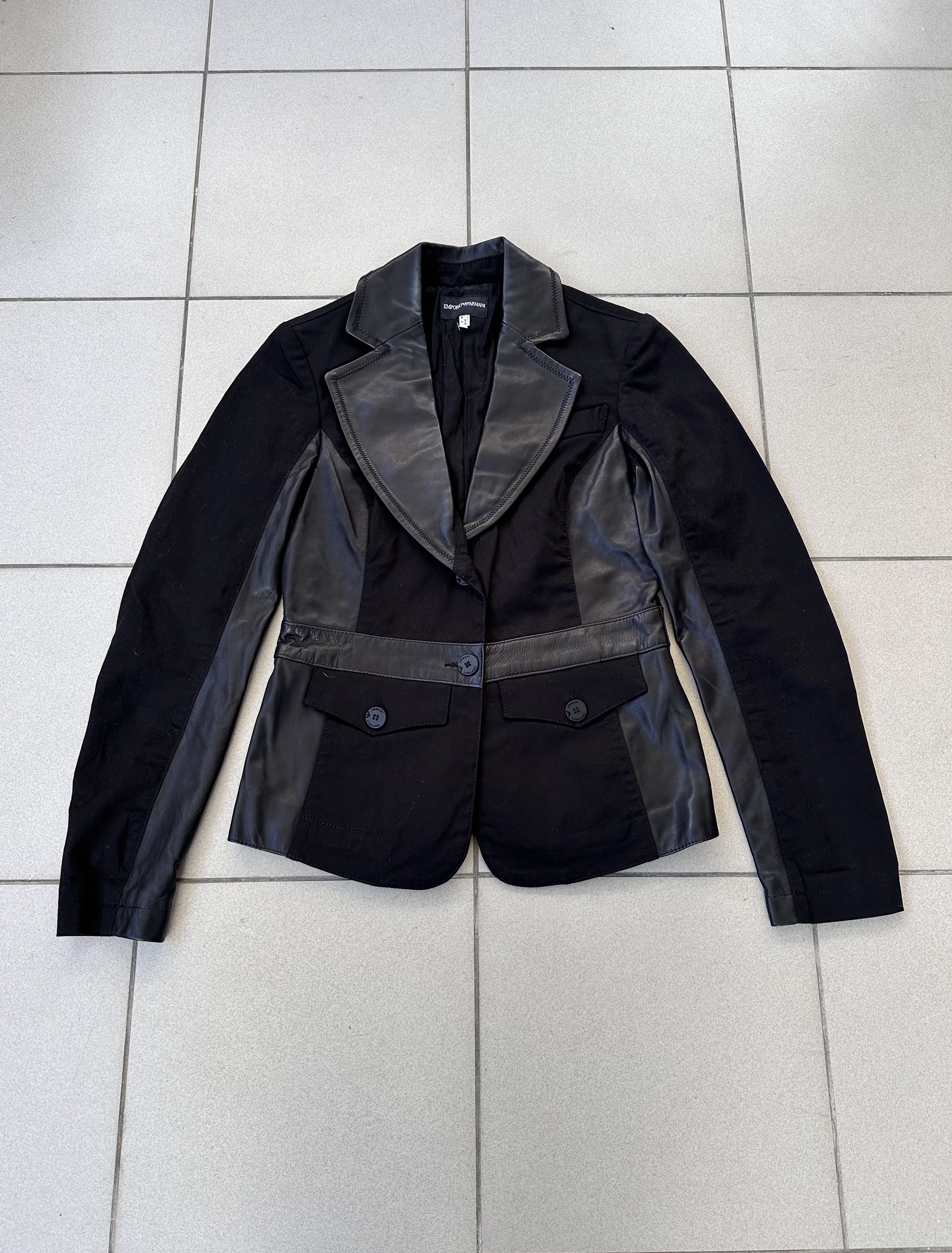 Emporio Armani Emporio Armani women leather jacket striped Size M / US 6-8 / IT 42-44 - 2 Thumbnail