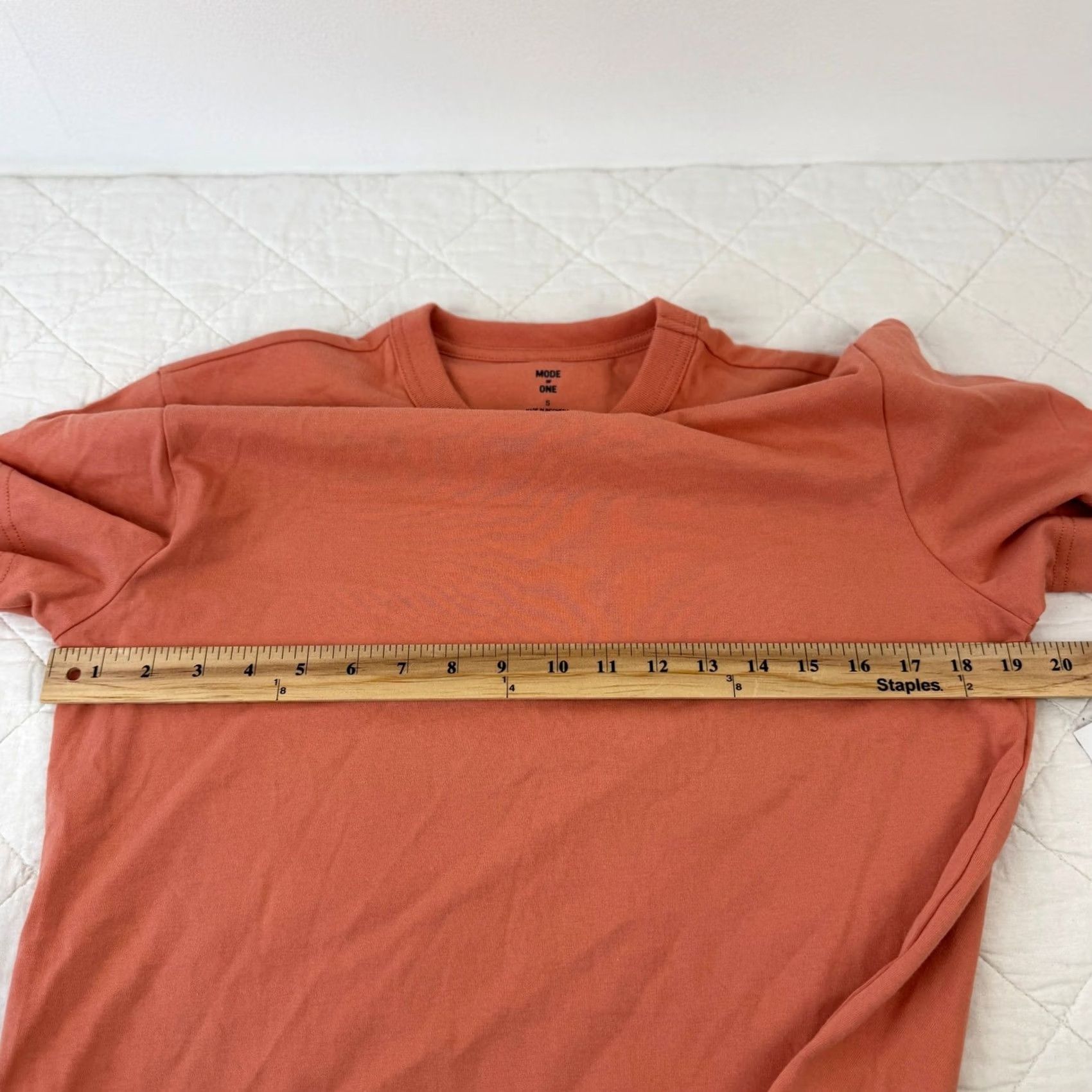 Vintage Mode of One Mens T-Shirt Crew Neck Sunbaked Clay Orange Short Sleeve 100187076MN NWT S Size US S / EU 44-46 / 1 - 5 Thumbnail