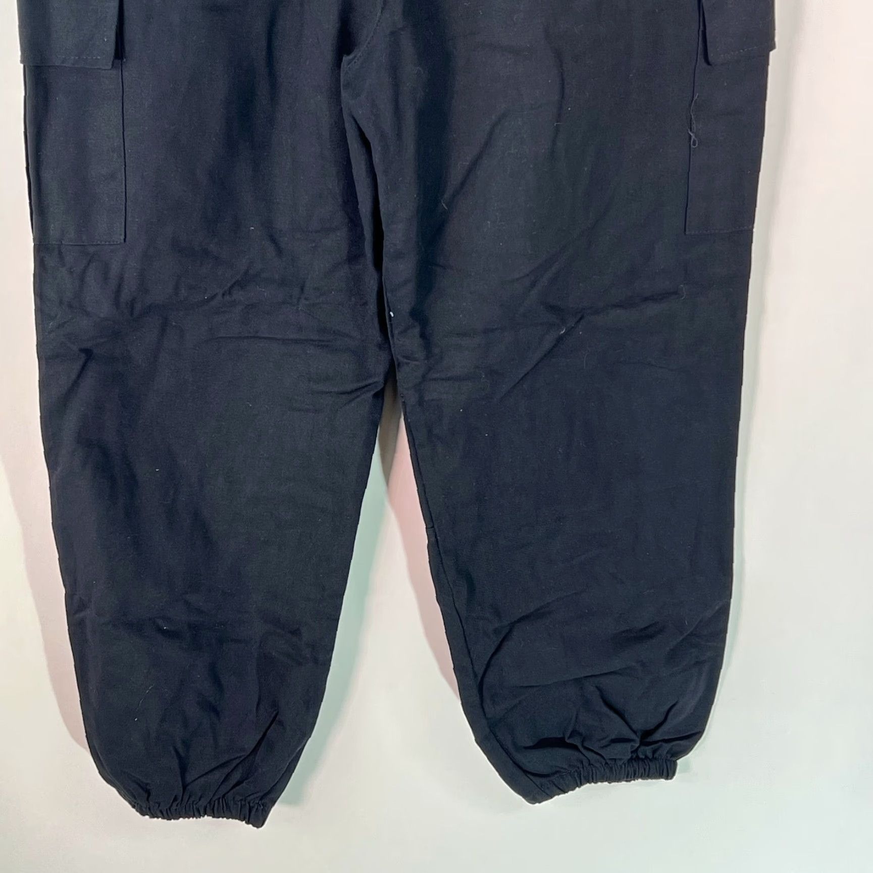 Vintage Womens Cotton Black Jogger Pants Size 2XL - Elastic Waist, Drawstring, Pockets, Casual, Modern Size 40" / US 18 - 6 Thumbnail