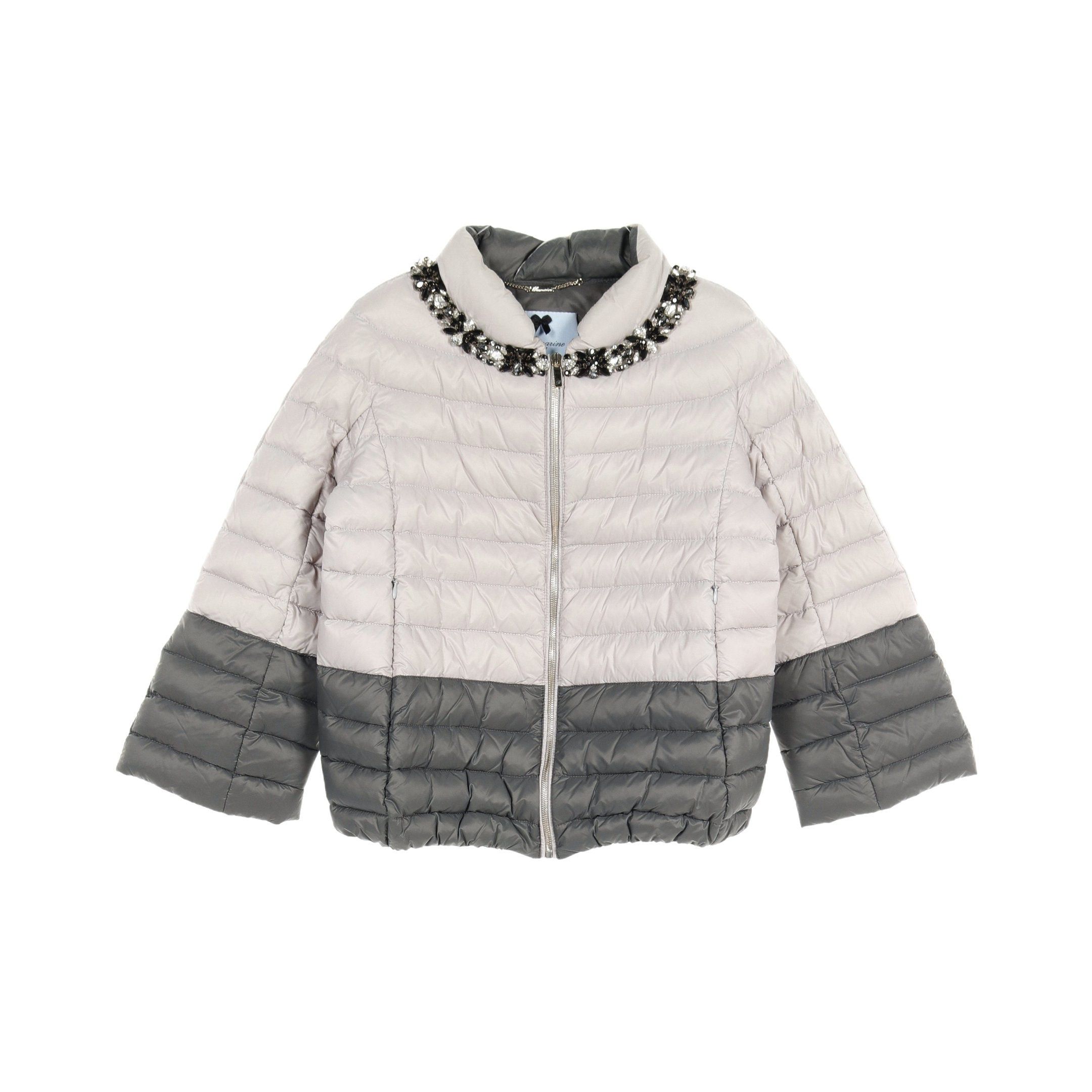 Blumarine Blumarine Down Jacket Nylon Light Gray Bijou Size ONE SIZE - 1 Thumbnail