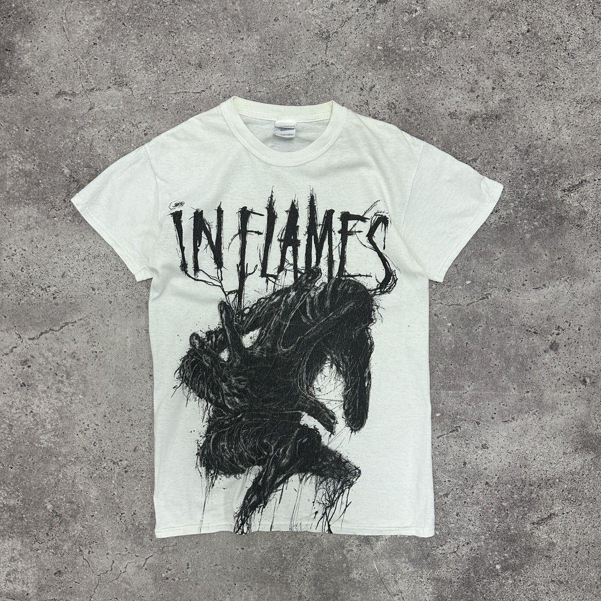 Band Tees Vintage 00s Inflames AOP horror tee y2k nightmare rock band Size US S / EU 44-46 / 1 - 1 Thumbnail