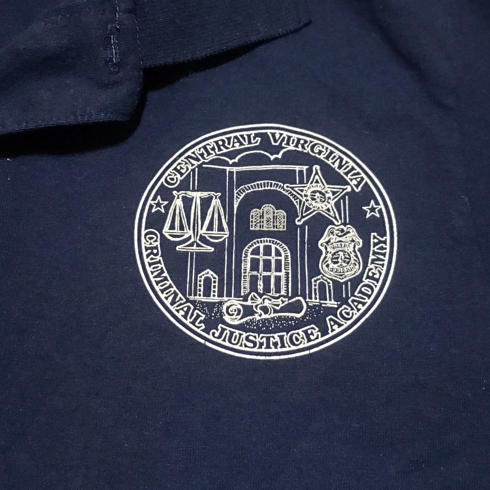 Vintage Central Virginia Criminal Justice Academy Blue Polo Shirt Adult Men's S Small Size US S / EU 44-46 / 1 - 2 Thumbnail