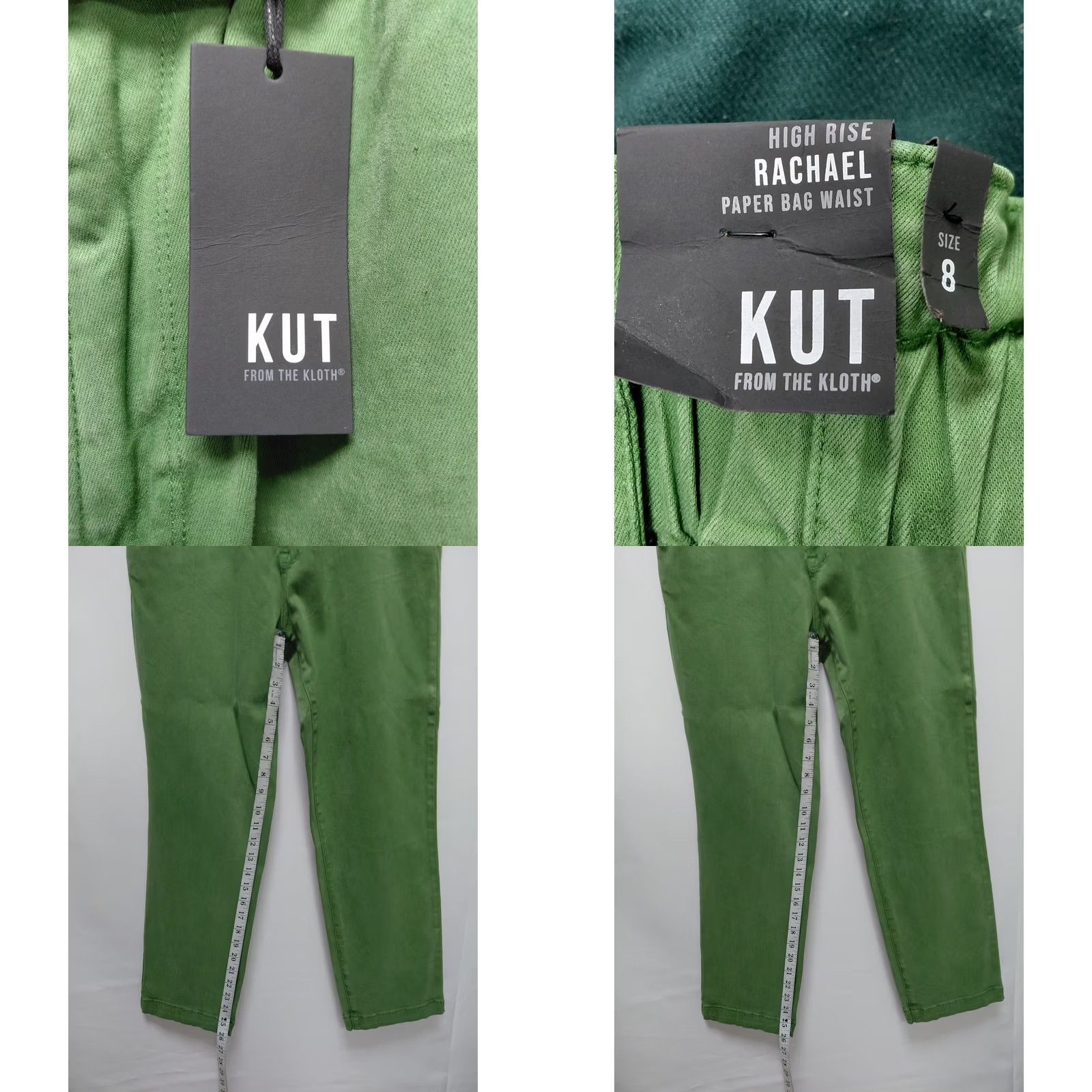 Vintage VINTAGE KUT FROM THE KLOTH Rachael Paper Bag Waist Pants Green Size 8 Women Regular High Rise Comfort Solid Spring Fall 90s Mens Womens Size 30" / US 8 / IT 44 - 8 Thumbnail