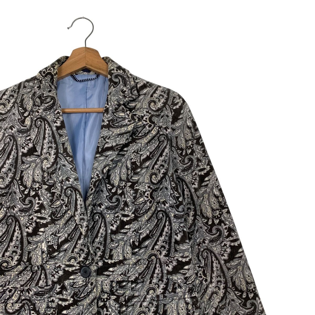 Lands' End LAND’S END Paisley Design Blazer Jacket #2809-C127 Size M / US 6-8 / IT 42-44 - 4 Thumbnail