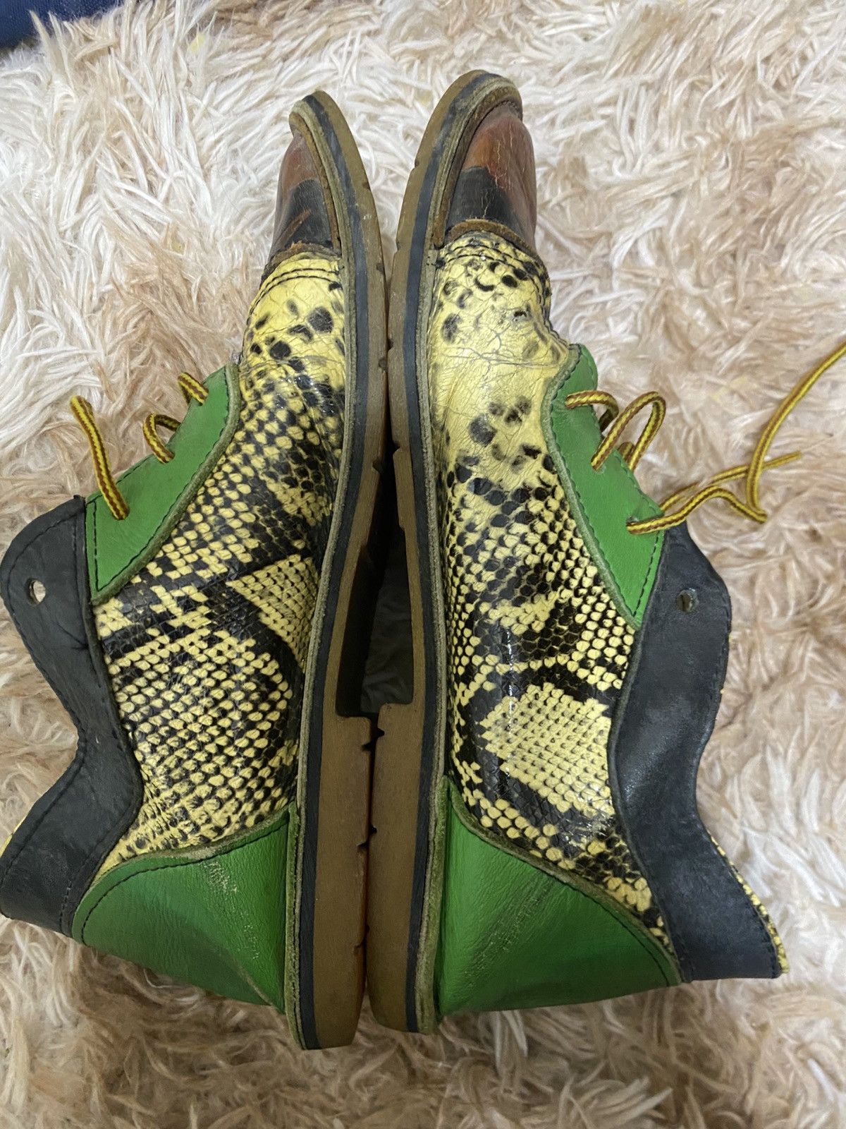 Other Custom Snakeskin-Style Leather Vibram Sole Lace-Up Shoes Size US 7.5 / EU 40-41 - 1 Thumbnail