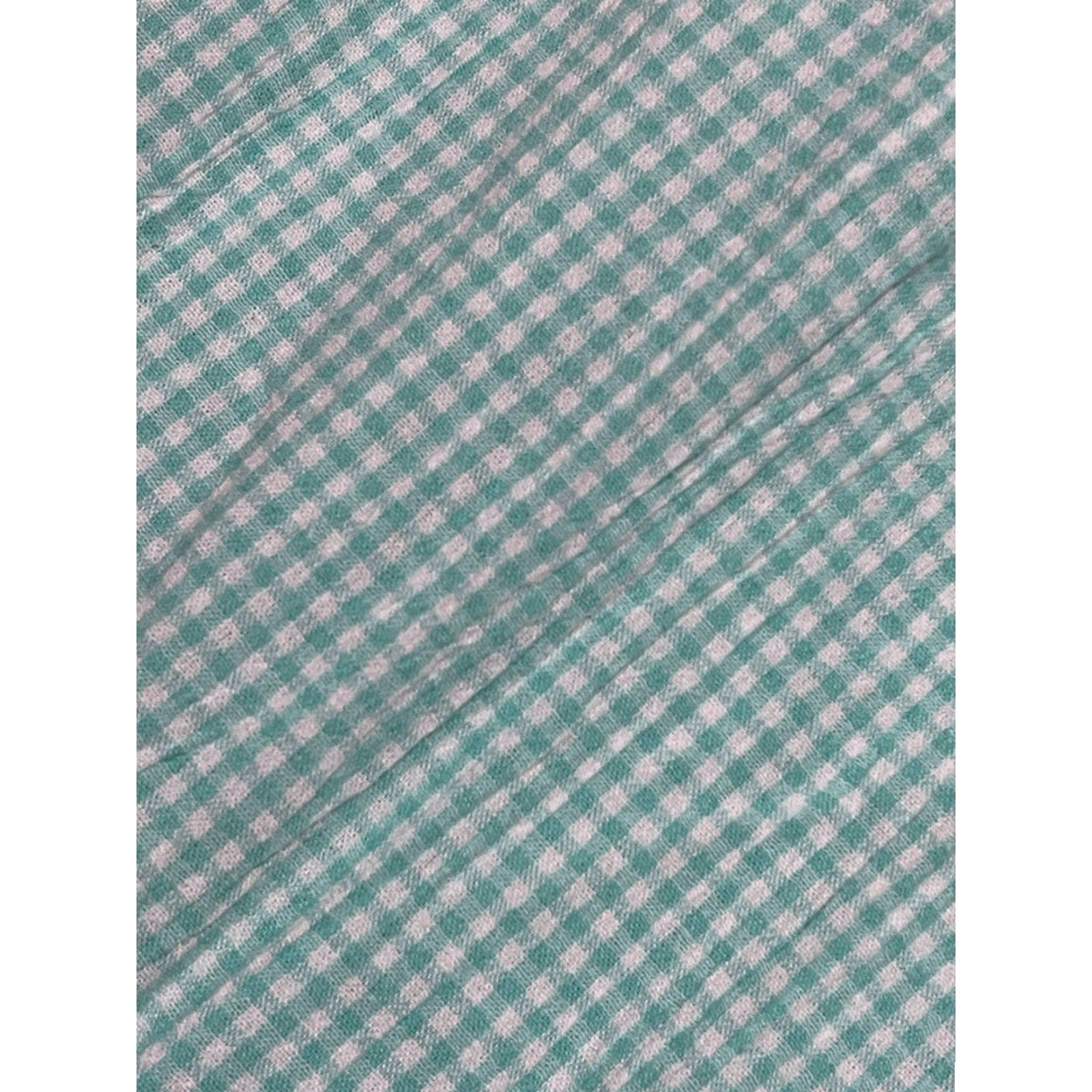 Vintage KORET FRANCISCA Pants Women's Medium Blue White Plaid Pants, Regular, Cropped, Straight Leg, Inseam 20 in, Fall Spring Summer, Womens, 30 in Waist Size 32" / US 10 / IT 46 - 4 Thumbnail