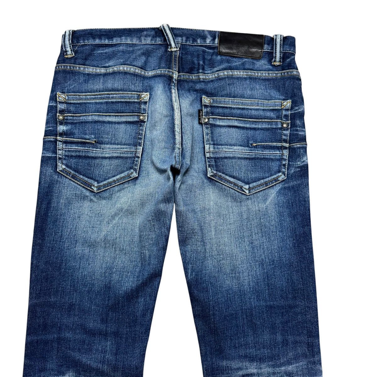 Tornado Mart Tornado Mart Acid Wash Denim Low Flare Jeans Size US 31 - 10 Thumbnail