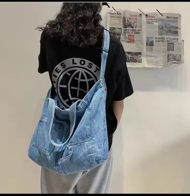 Japanese Brand Denim Casual Shoulder Bag Size ONE SIZE - 1 Thumbnail