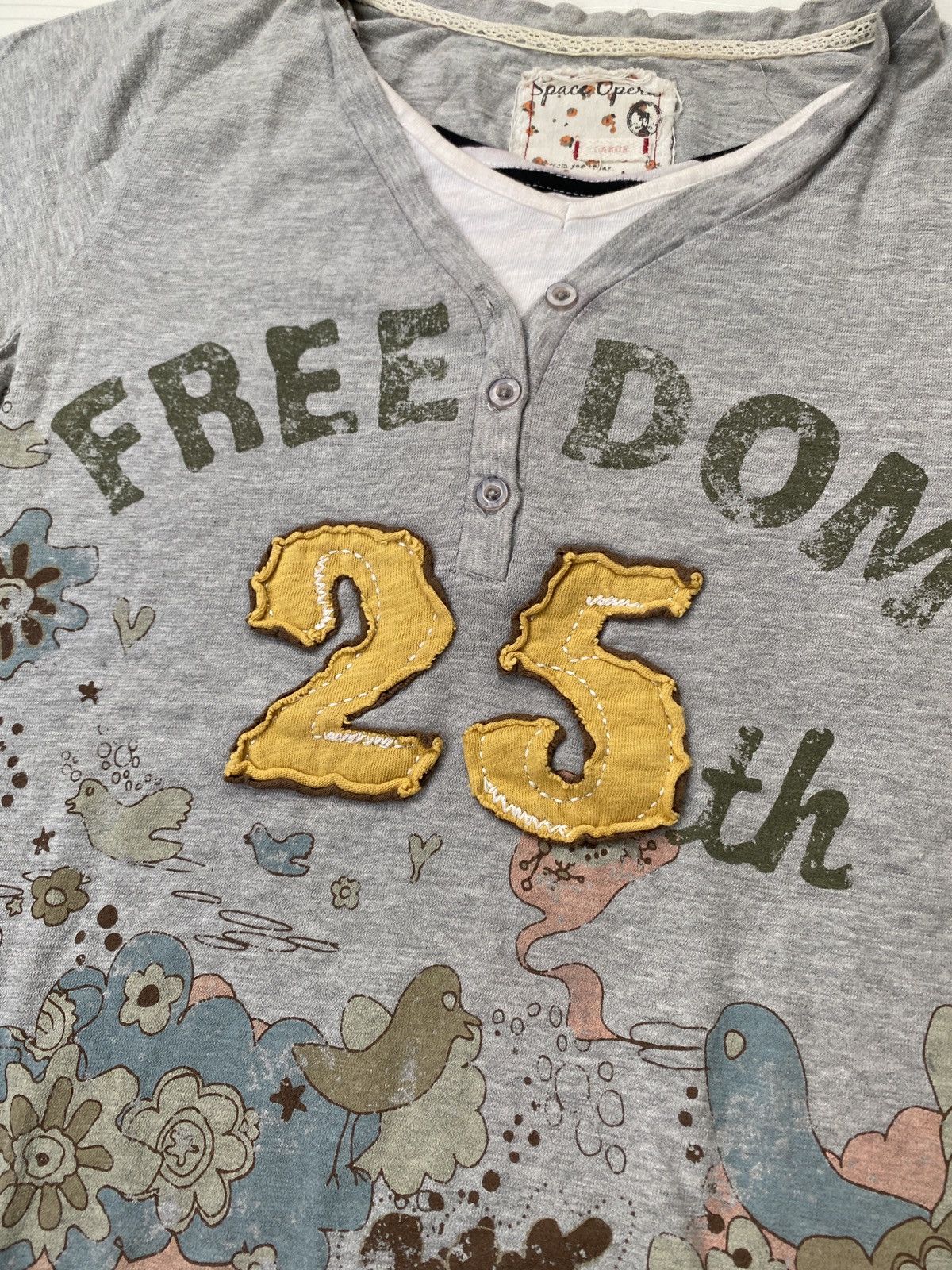 Japanese Brand Japanese Double Layer Freedom POEM Patch Emboireded TEE Size US L / EU 52-54 / 3 - 3 Thumbnail
