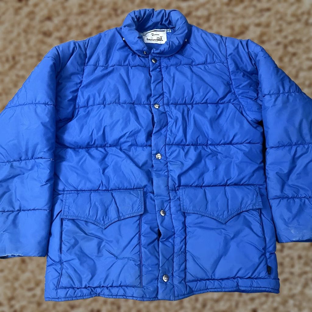 Vintage VINTAGE Woolrich Jacket Adult Large Blue Snap Button Pockets Quilted 60s Mens Size US L / EU 52-54 / 3 - 1 Thumbnail